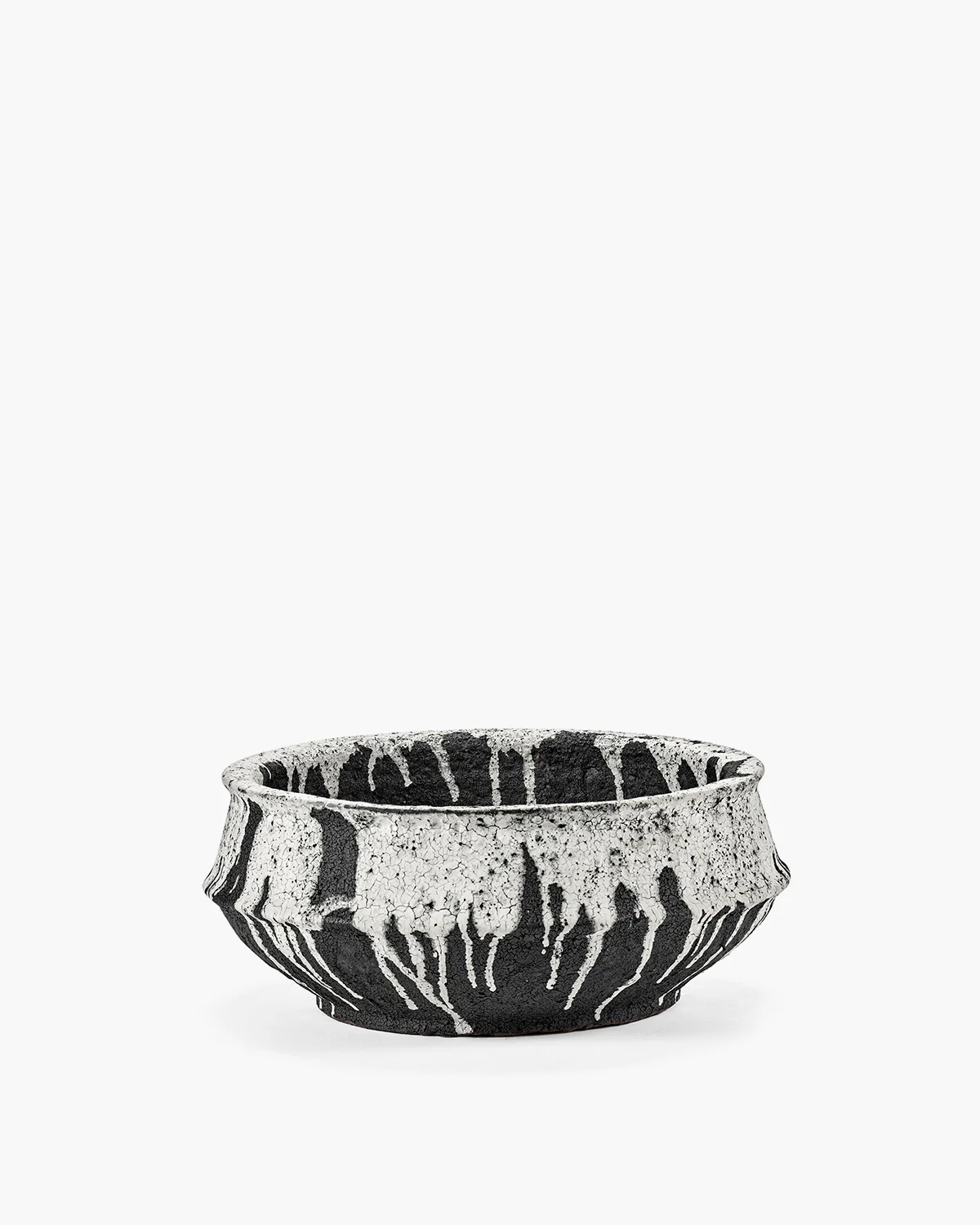 Planter bowl 02 S off-white/dark brown Dune
