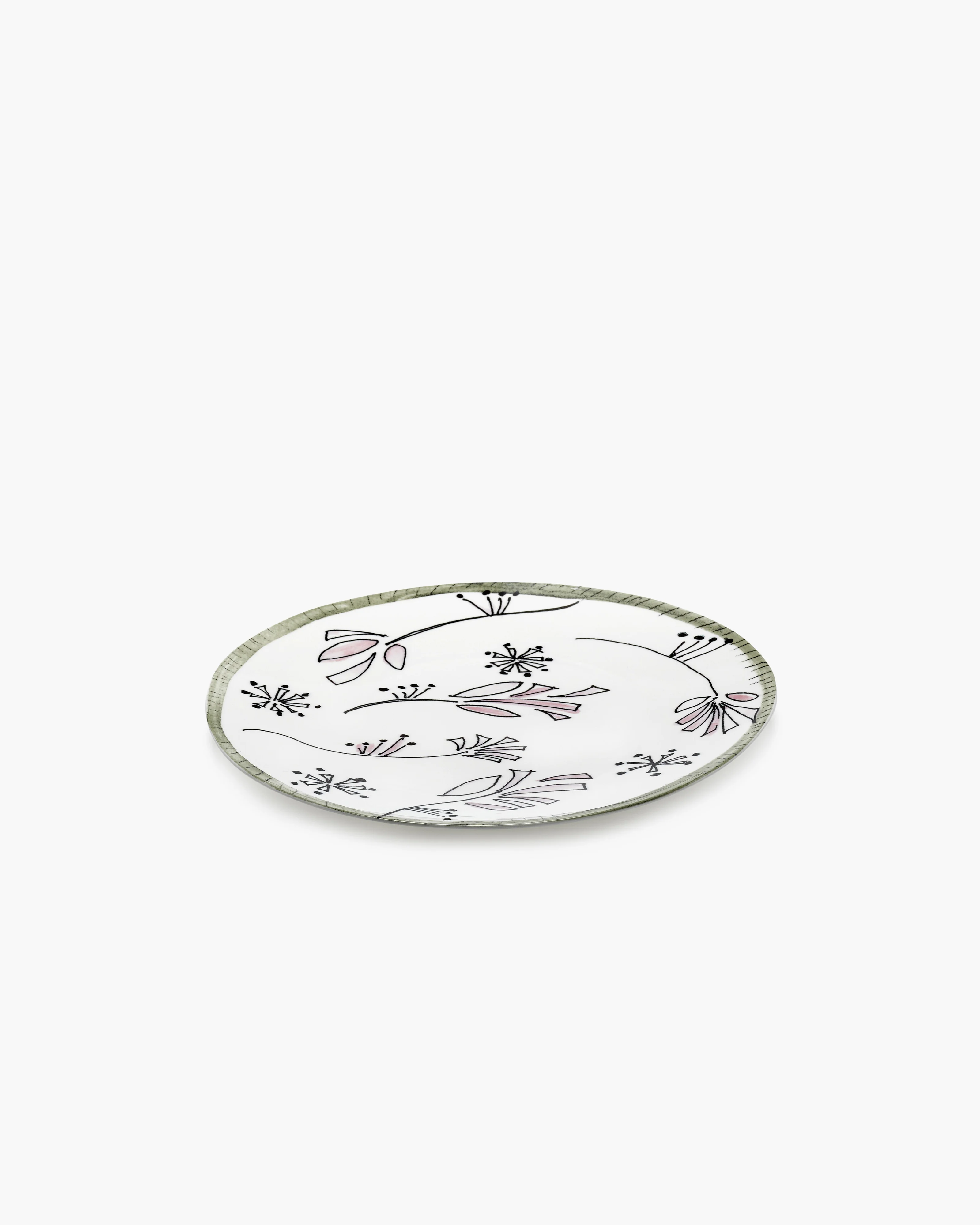 Dinner plate Fiore rosa Midnight Flowers