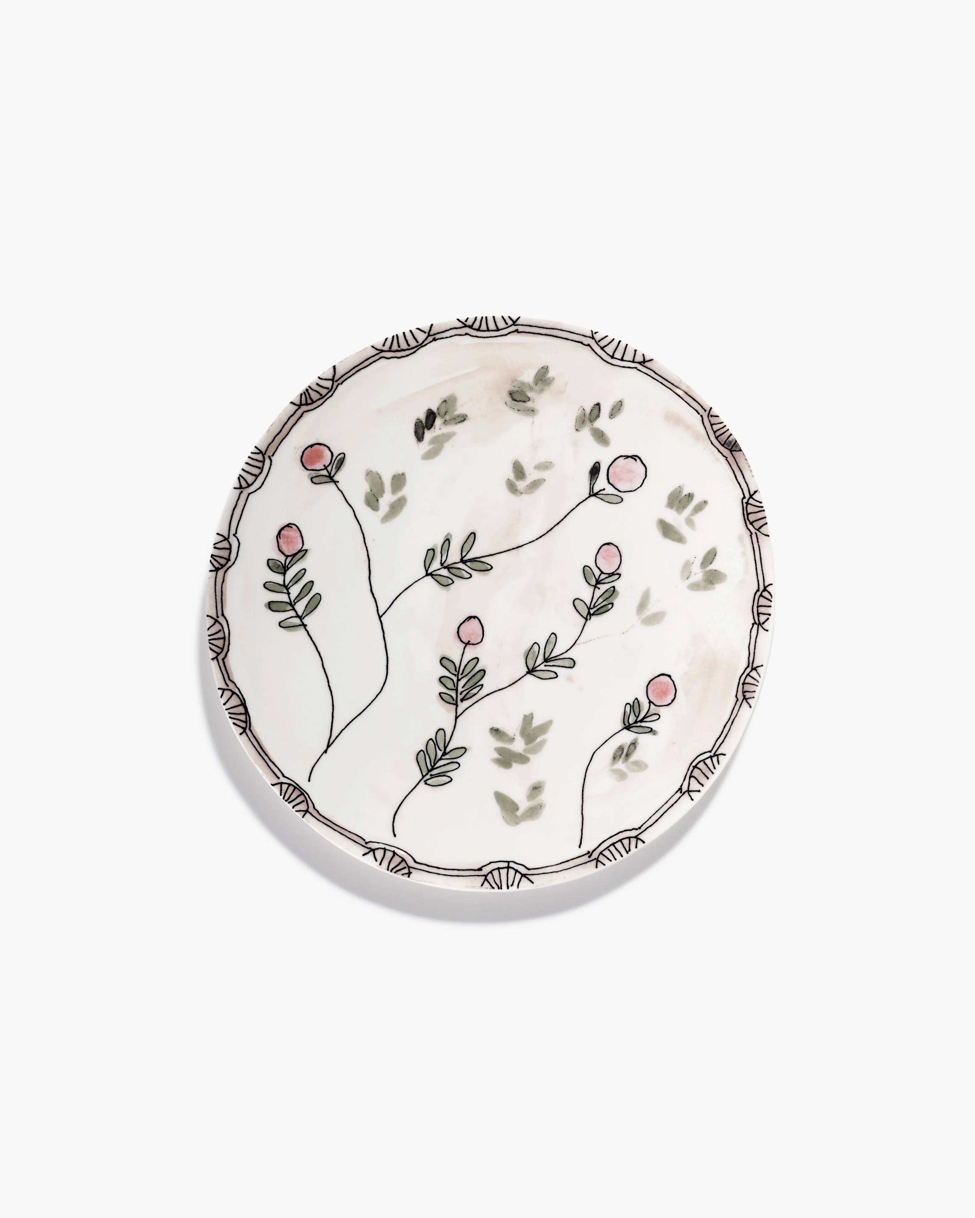 Dinner plate Mirtillo nude Midnight Flowers - Image 2