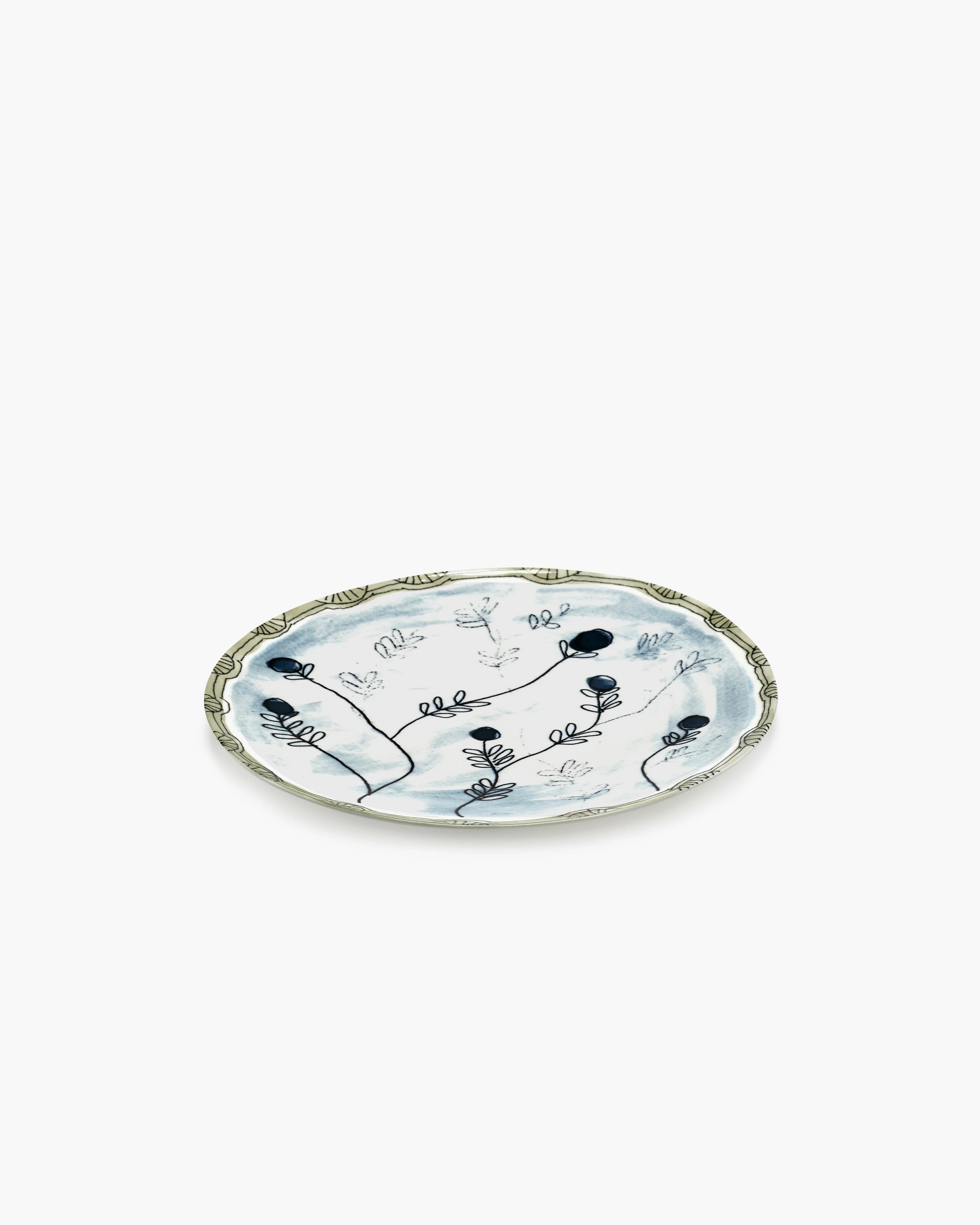 Dinner plate Mirtillo tea Midnight Flowers