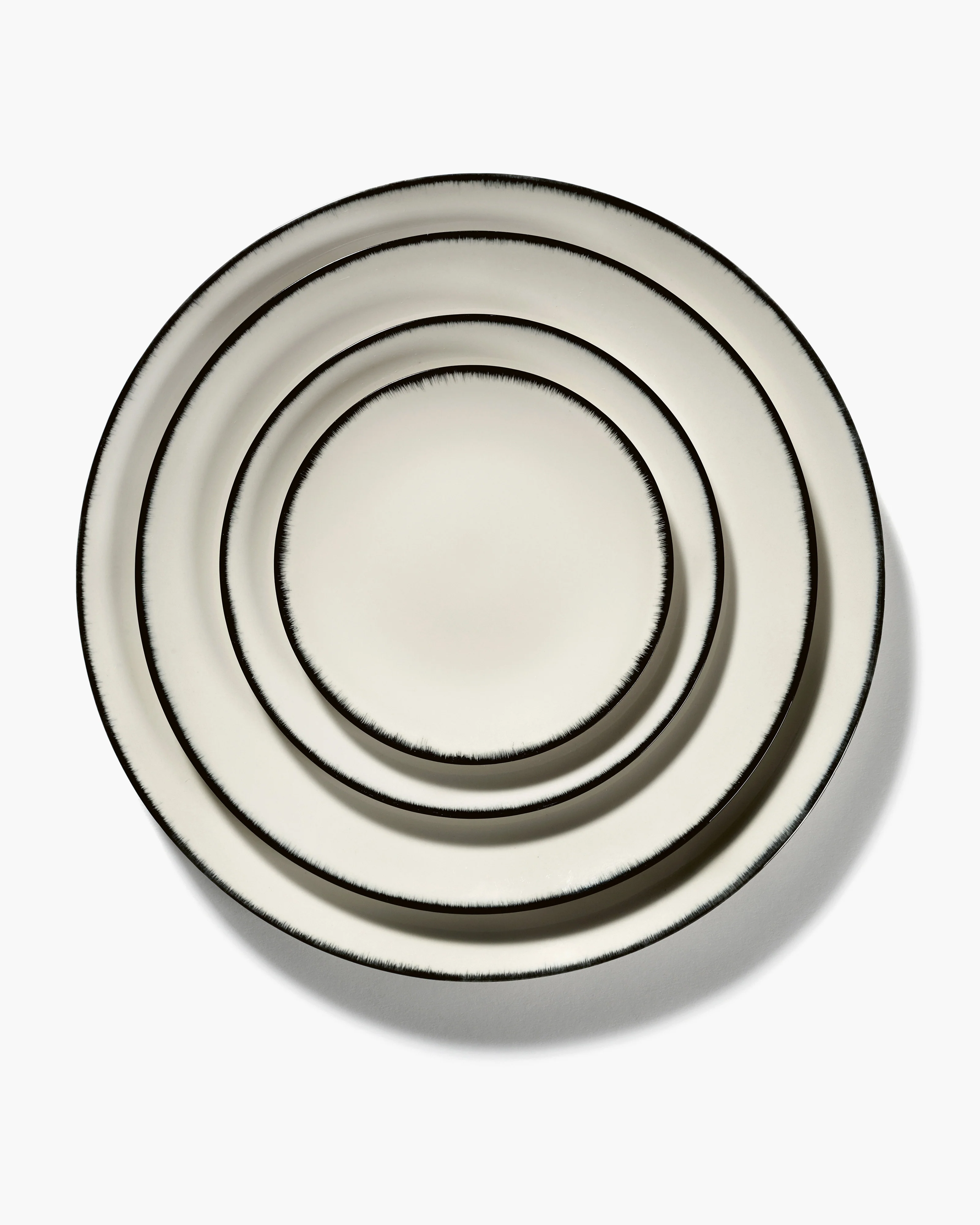 Dinner plate white/black variation 1 Dé - Image 3