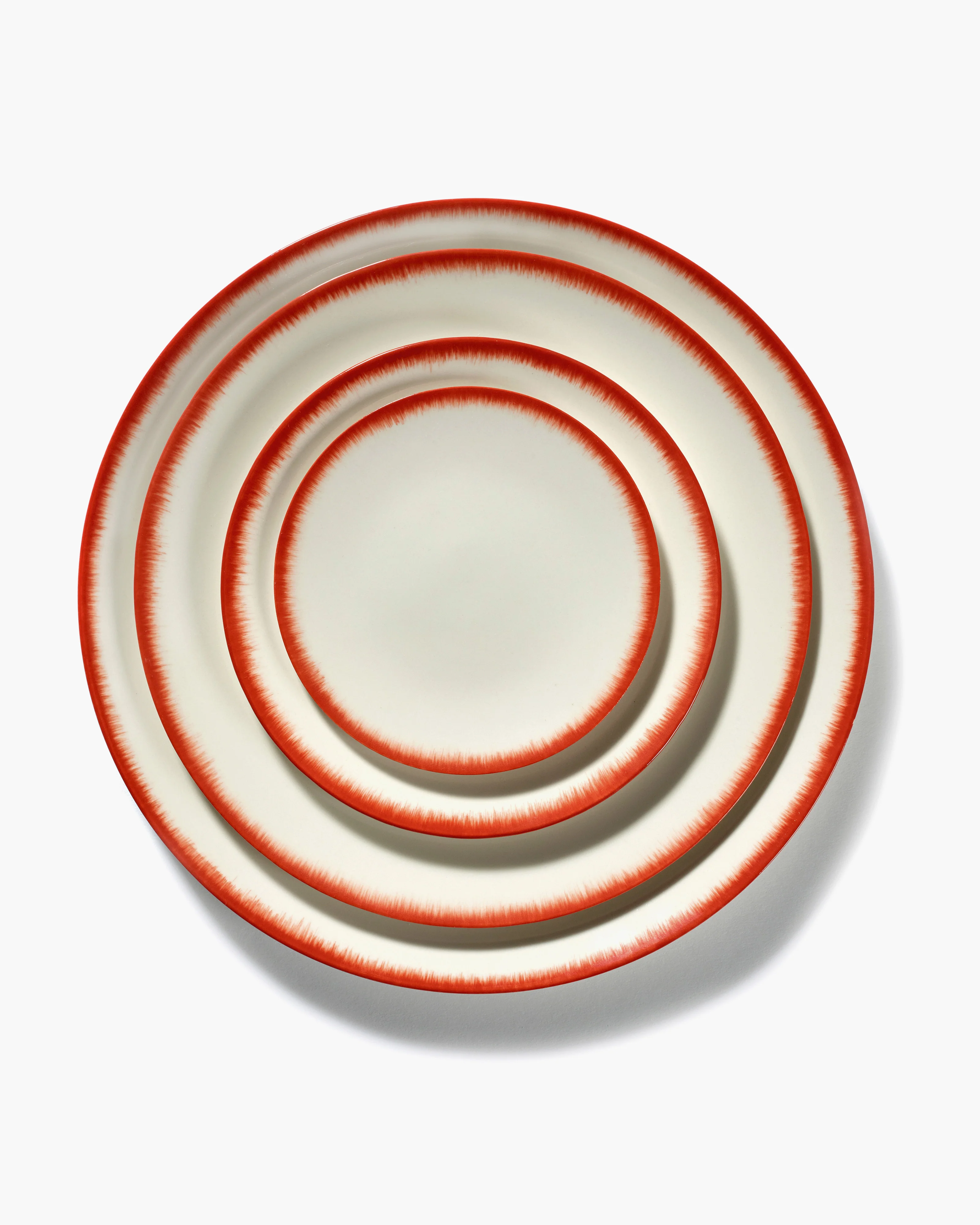 Dinner plate white/red variation 2 Dé - Image 4