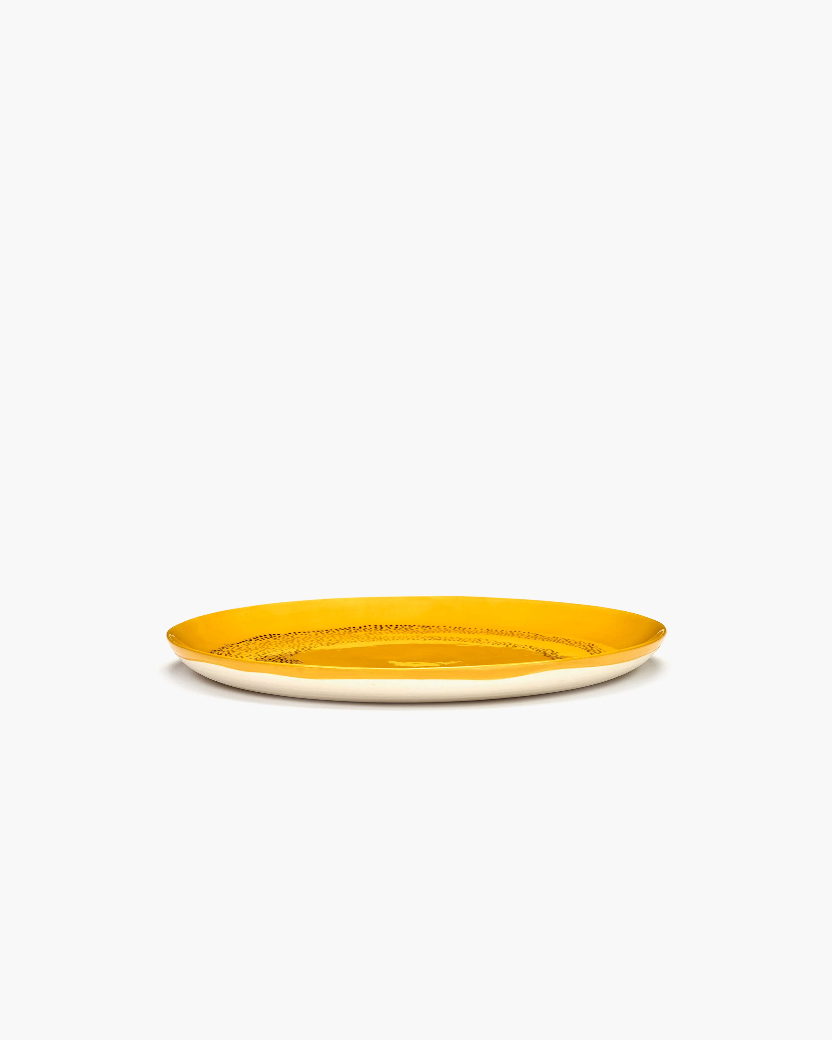 Dinner plate yellow - black dots Feast - Image 2