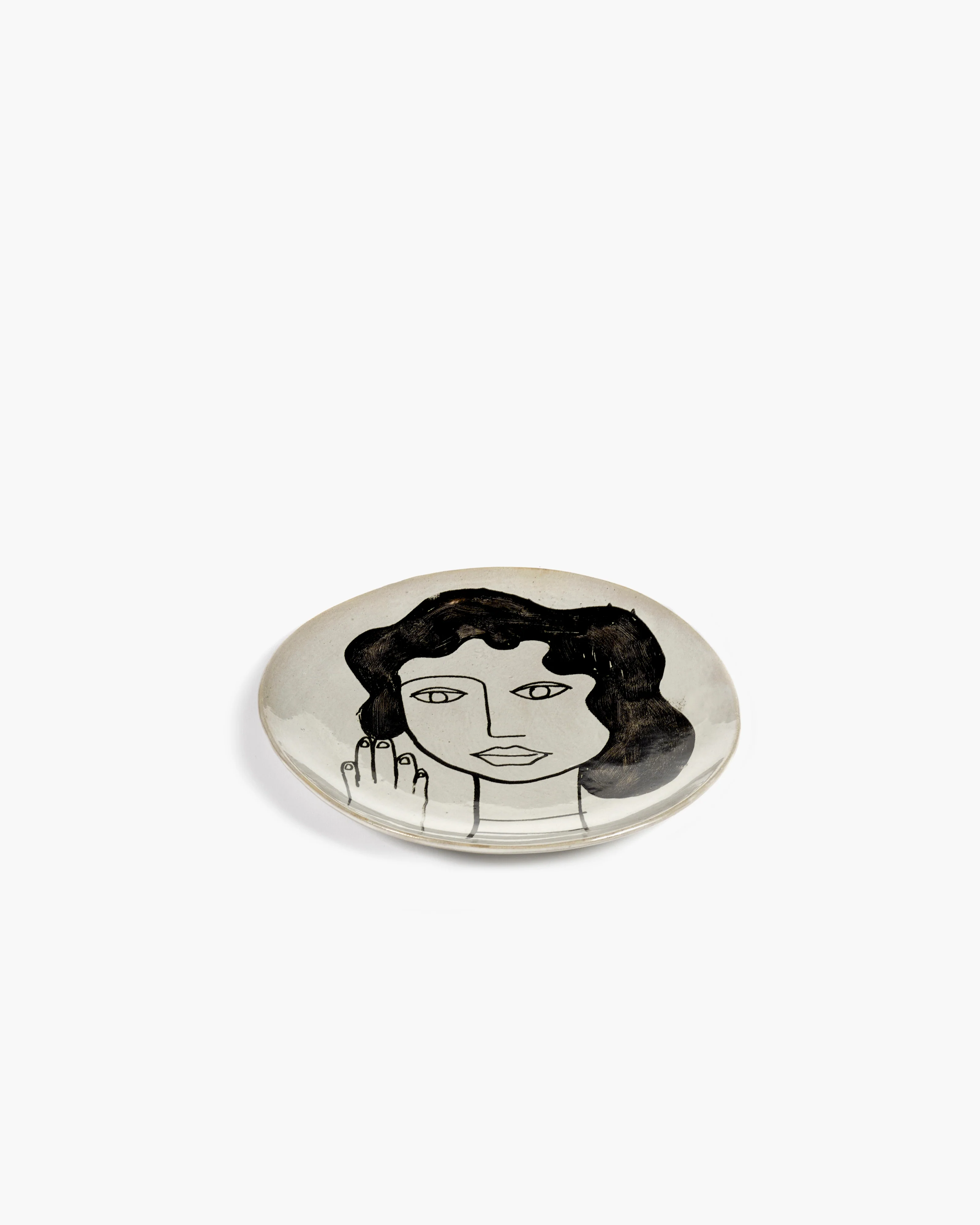 Breakfast plate L off-white - black La Mère - Image 3