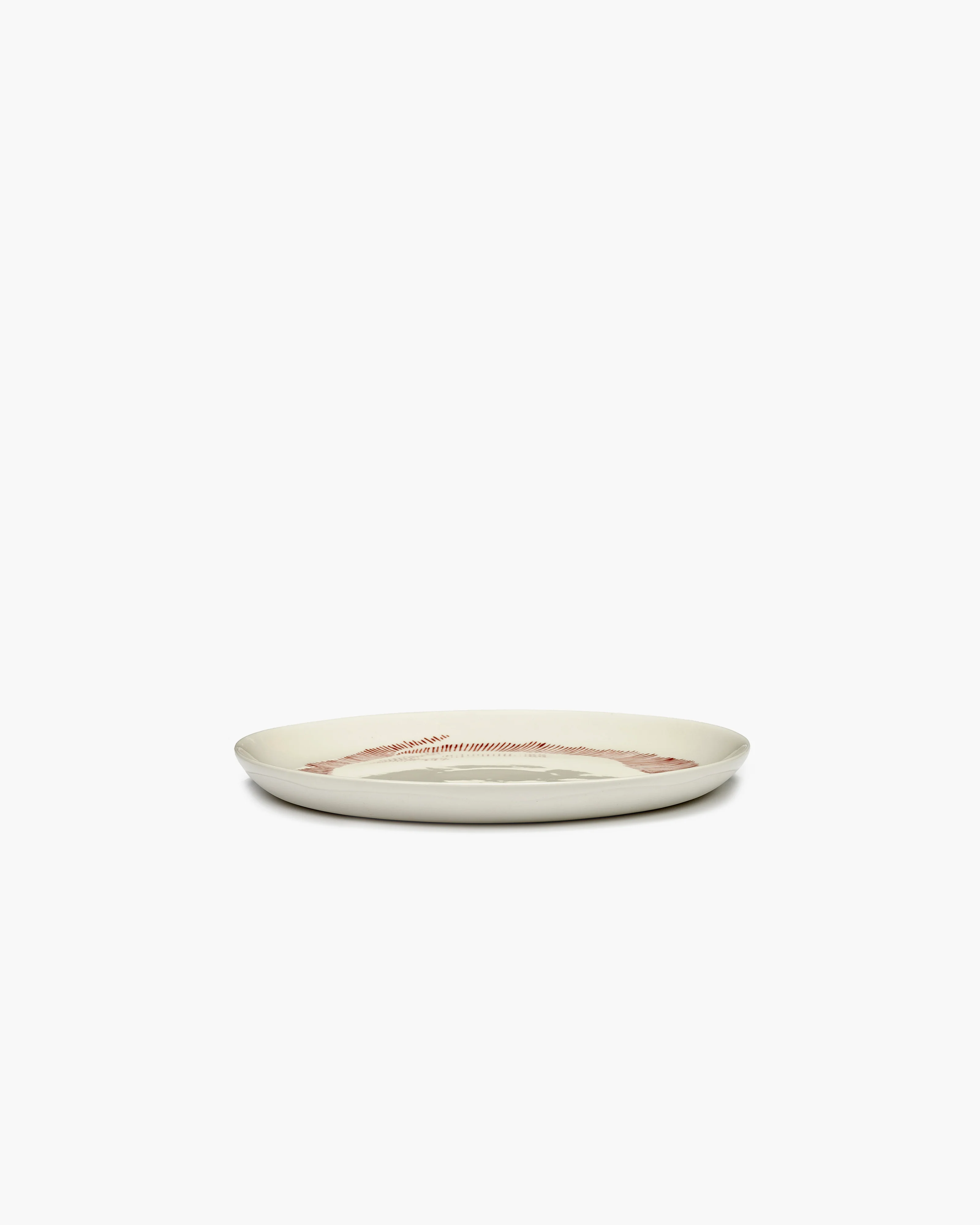 Starter plate white swirl - red stripes Feast - Image 2