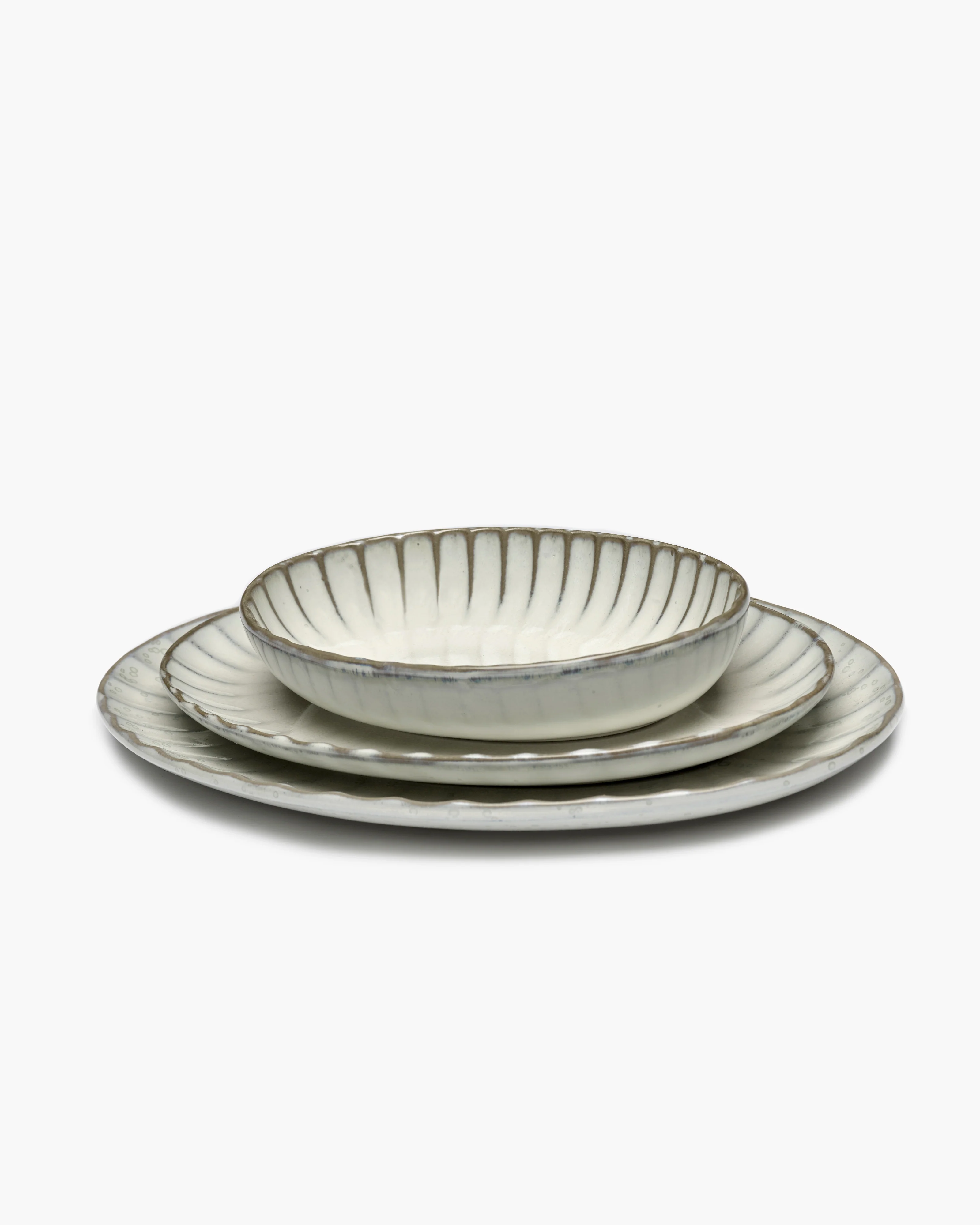 Plate oval S white Inku - Image 2