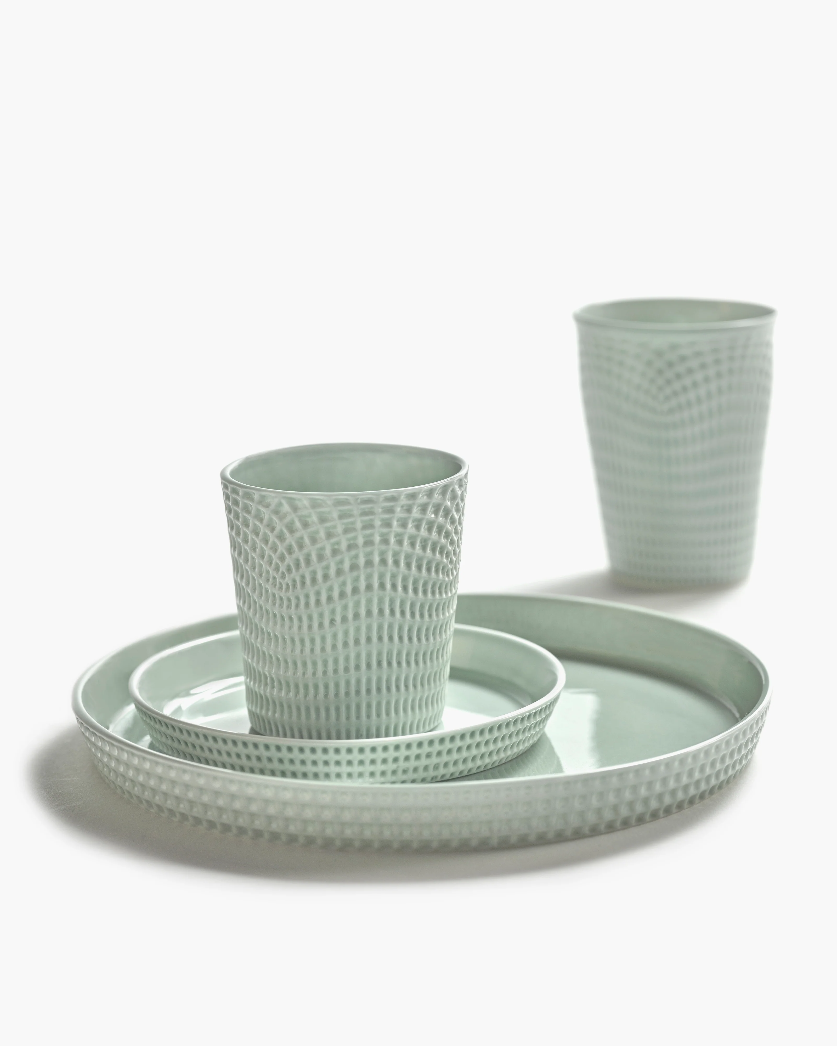 Dessert plate raised edge green Nido - Image 4