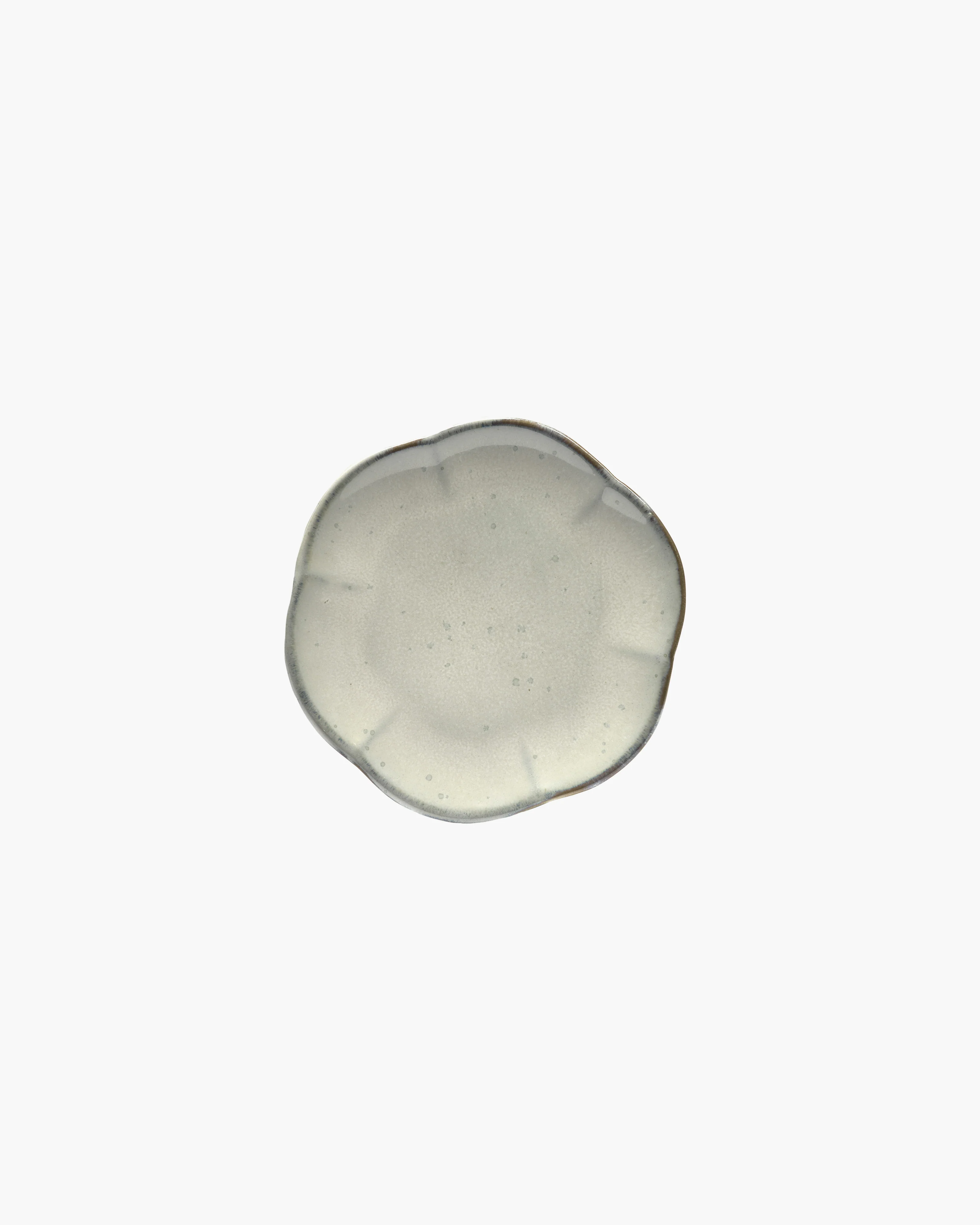 Dessert plate ribbed white Inku - Image 2