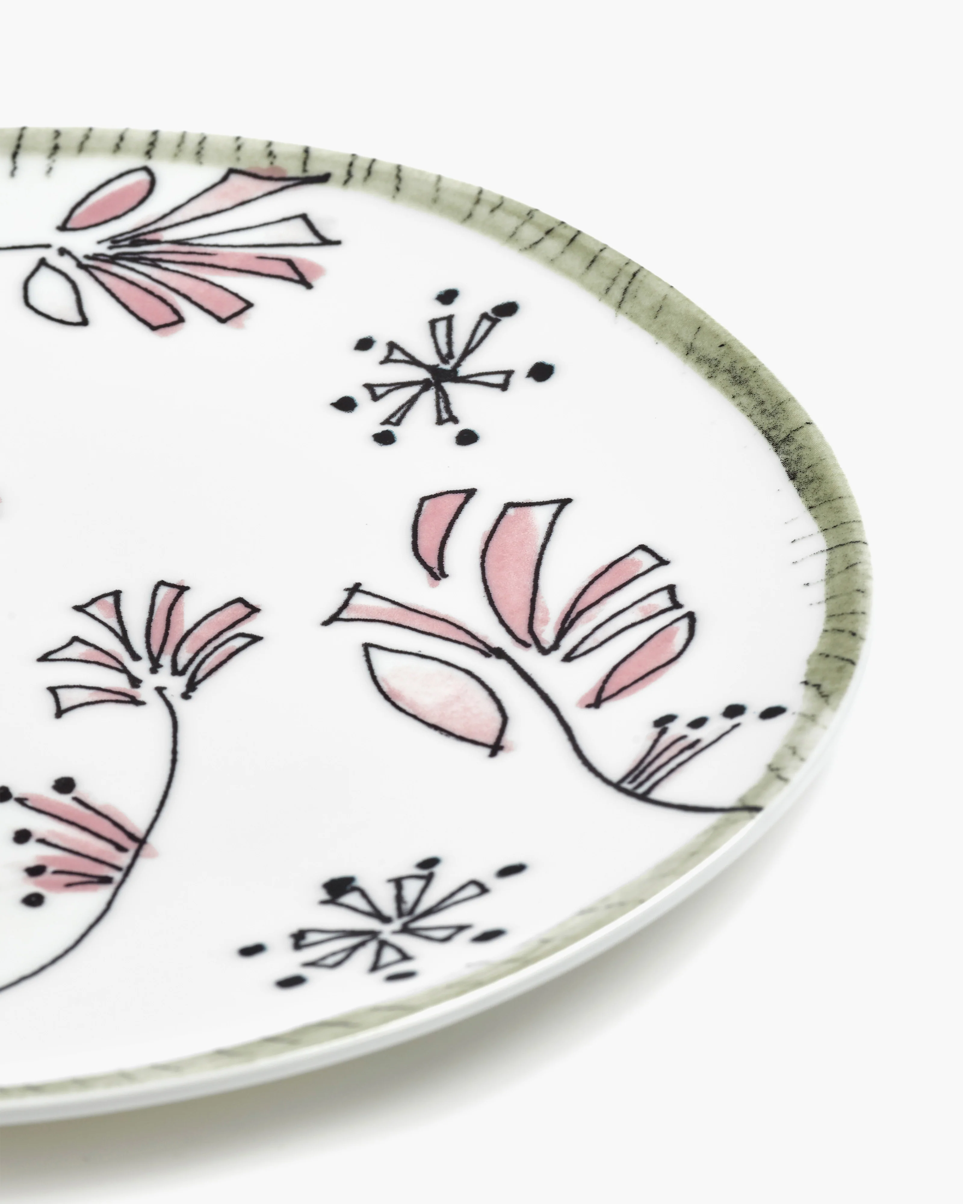 Breakfast plate Fiore rosa Midnight Flowers - Image 4