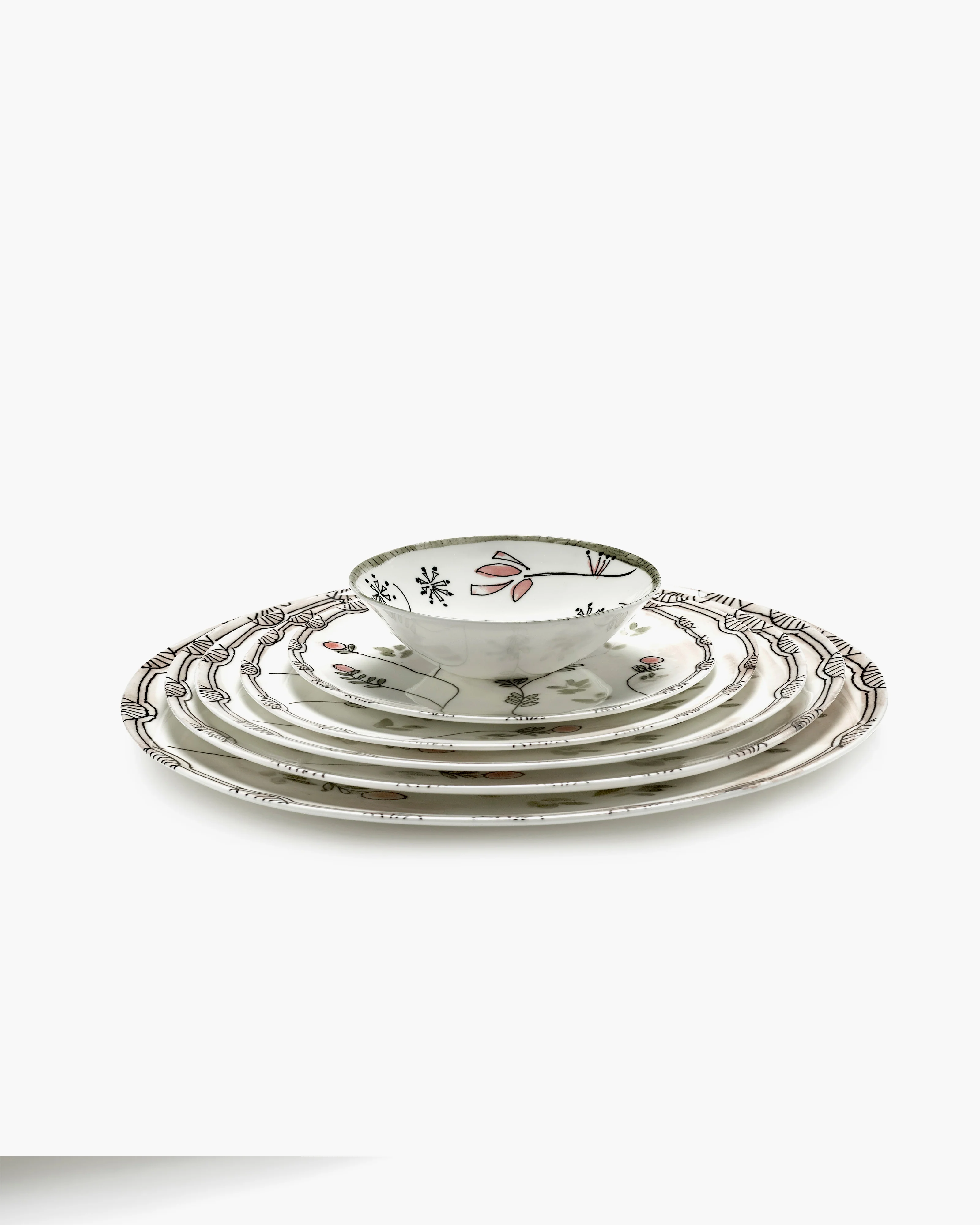 Breakfast plate Mirtillo nude Midnight Flowers - Image 6