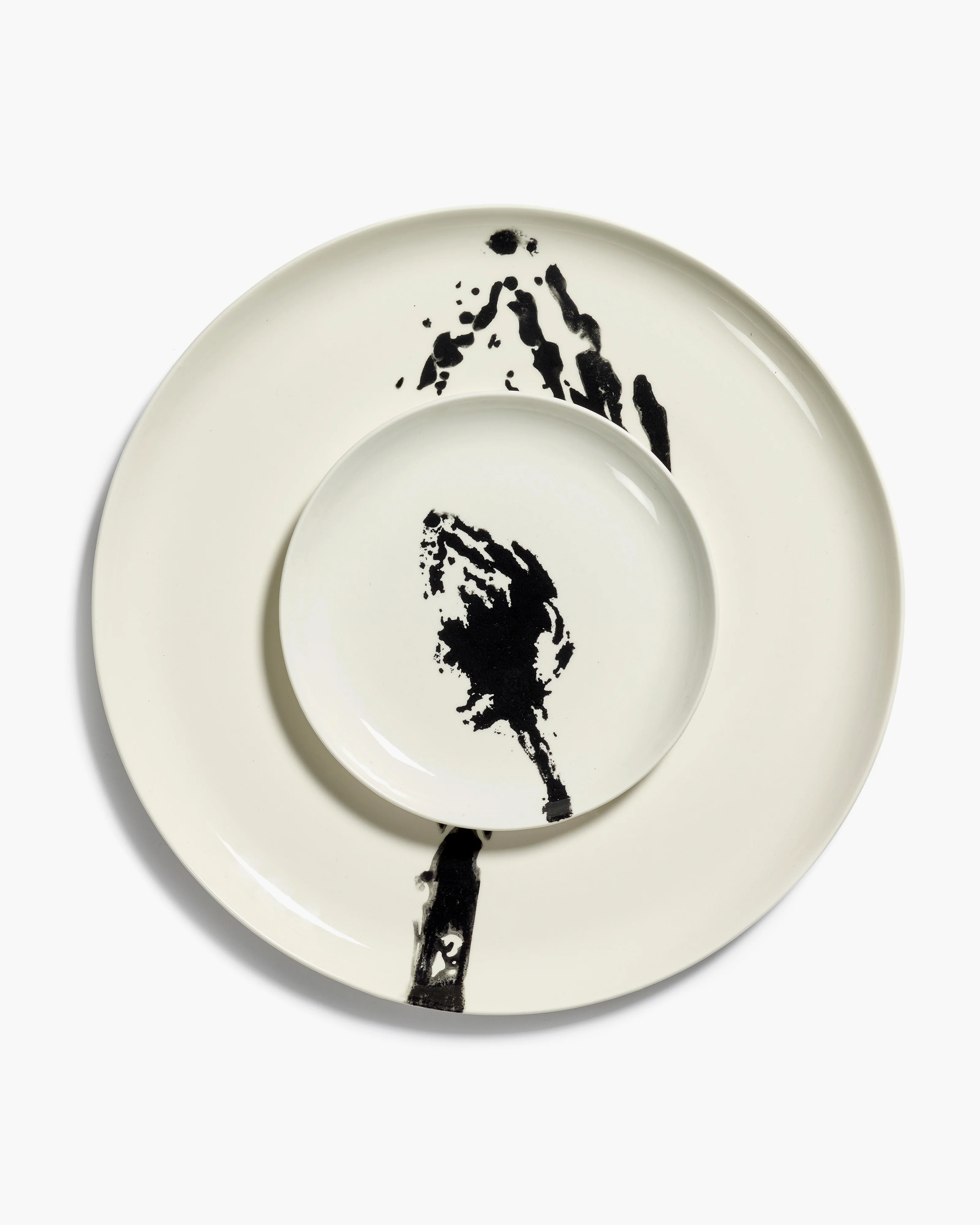 Breakfast plate off-white - black artichoke Feast - Image 3