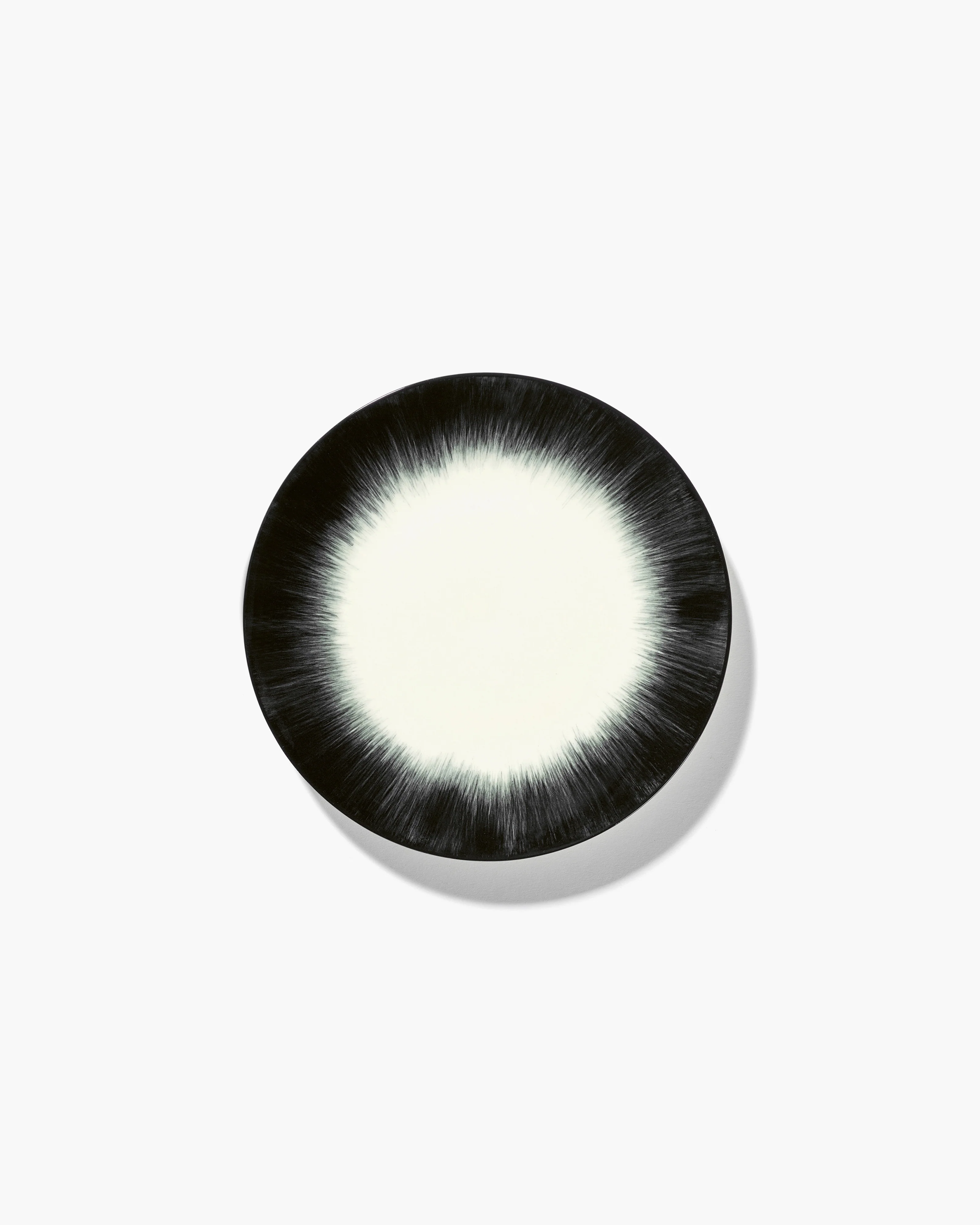 Breakfast plate white/black variation 4 DĂ©