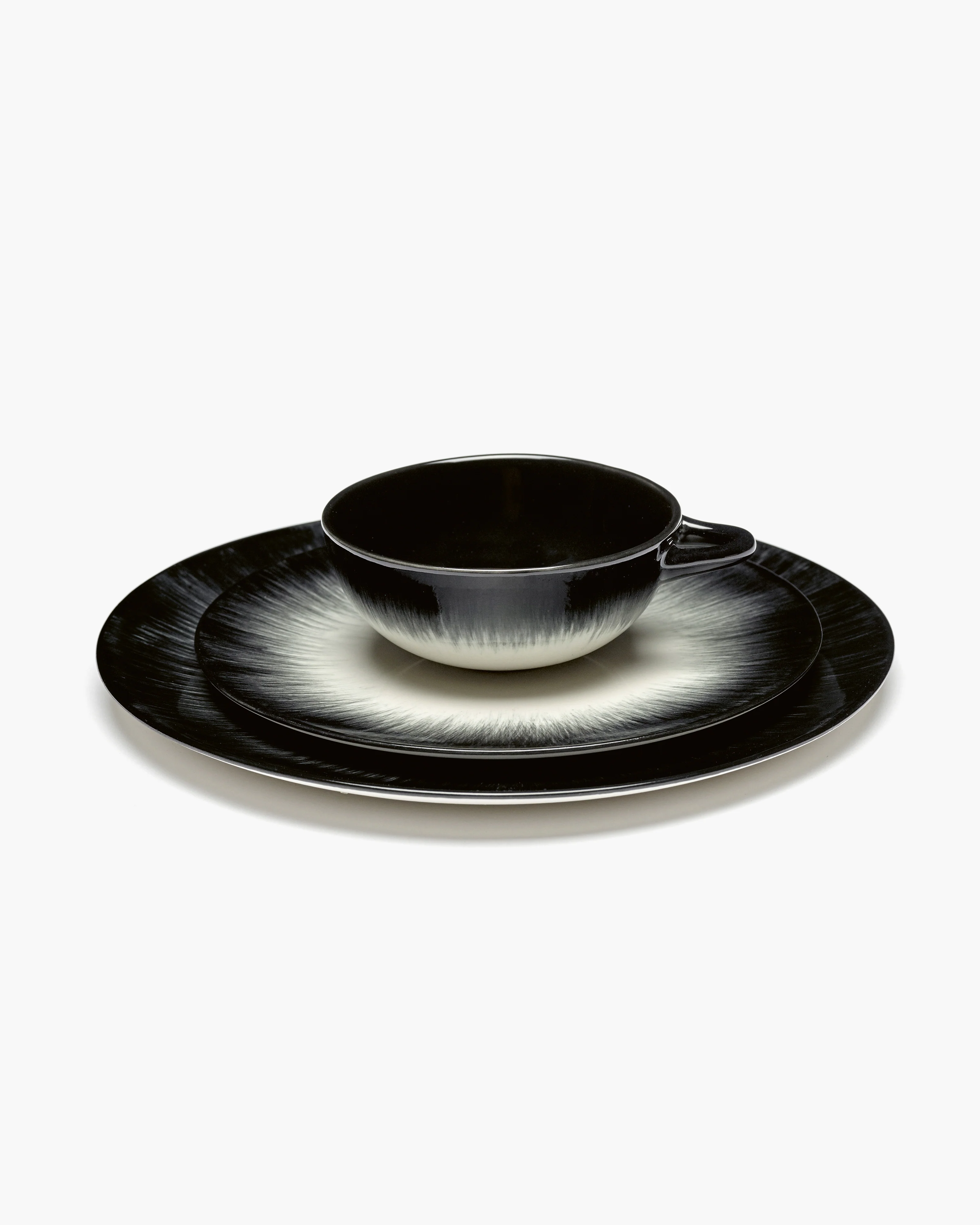 Breakfast plate white/black variation 4 DĂ© - Image 3