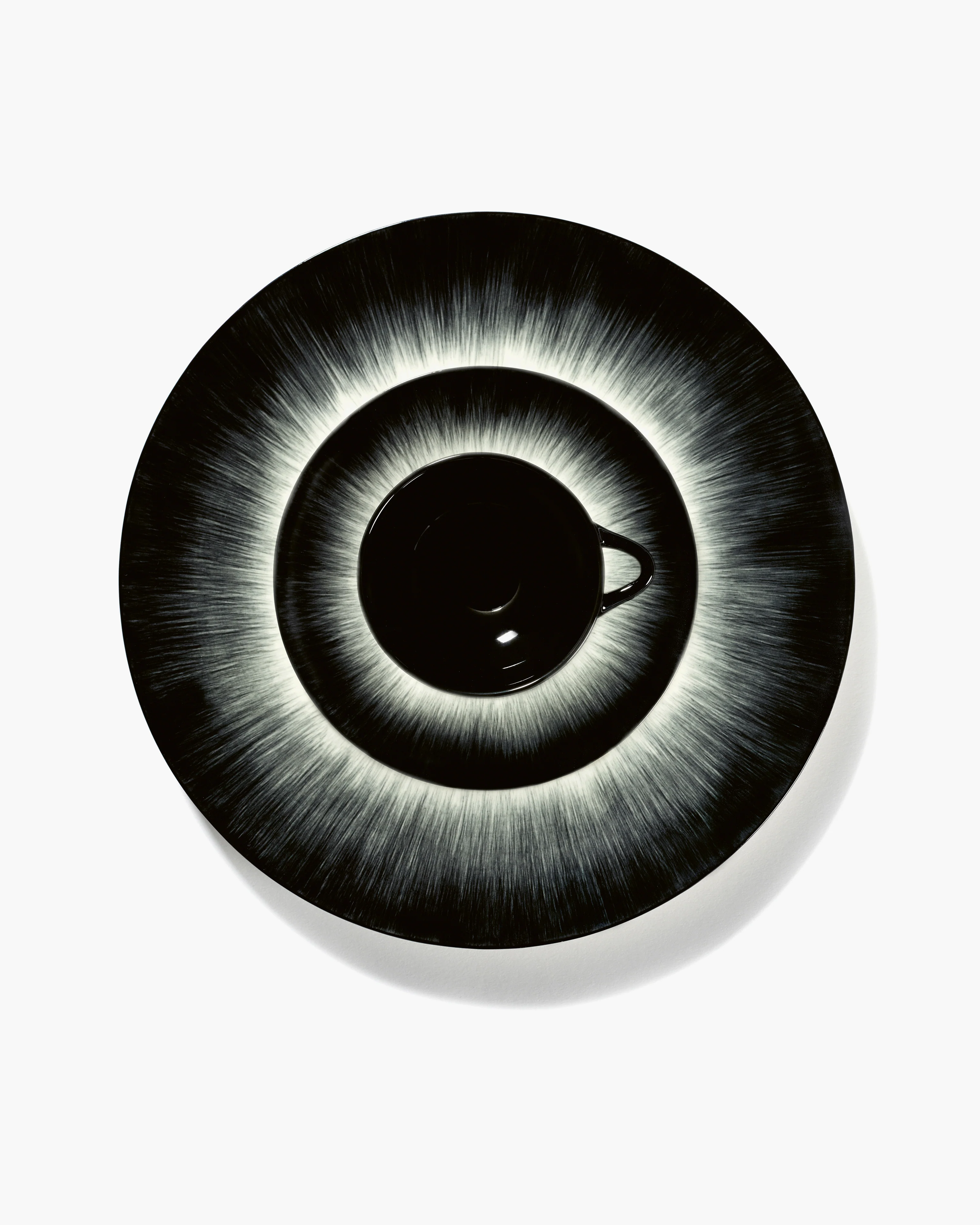 Breakfast plate white/black variation 5 DĂ© - Image 3