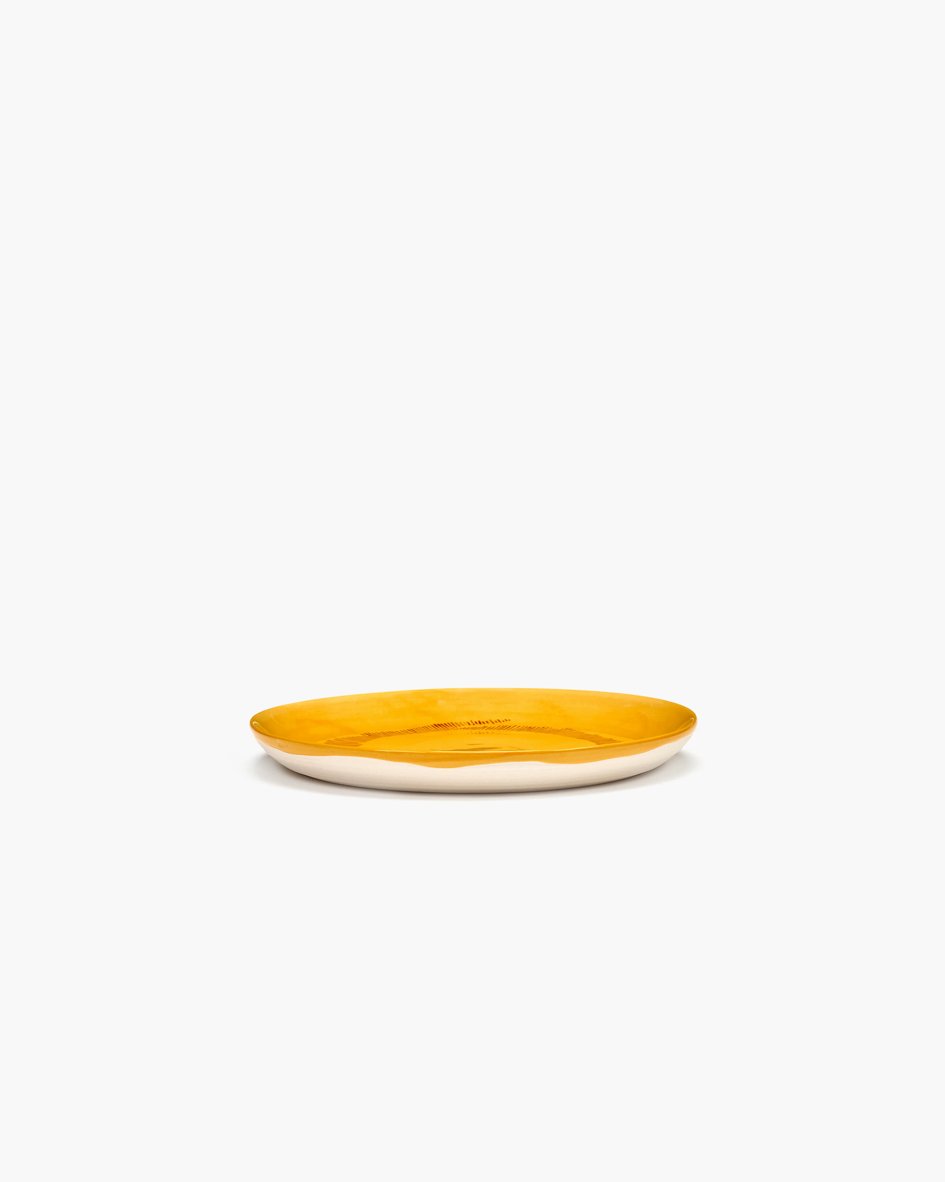 Breakfast plate yellow - red stripes Feast - Image 2