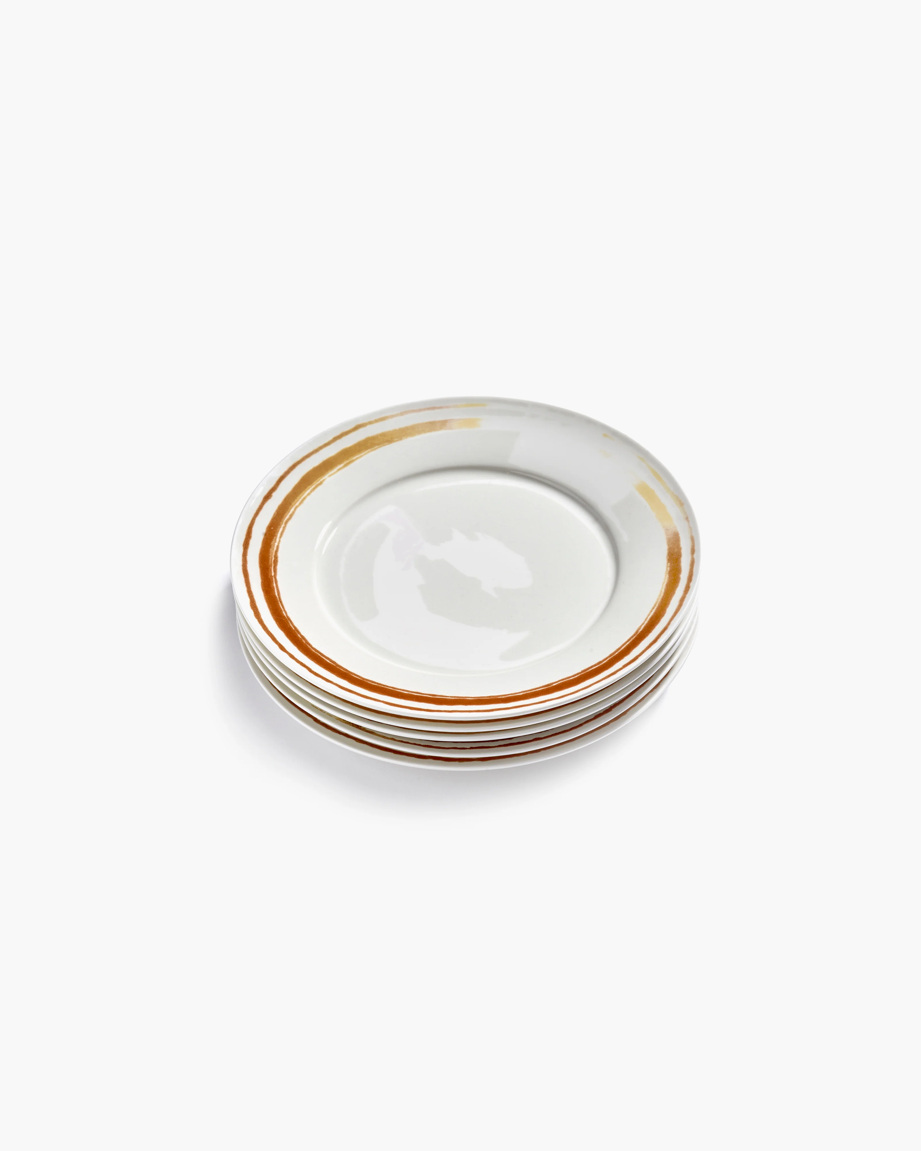 Dinner plates set/5 white Plates by Luc Tuymans - Image 3