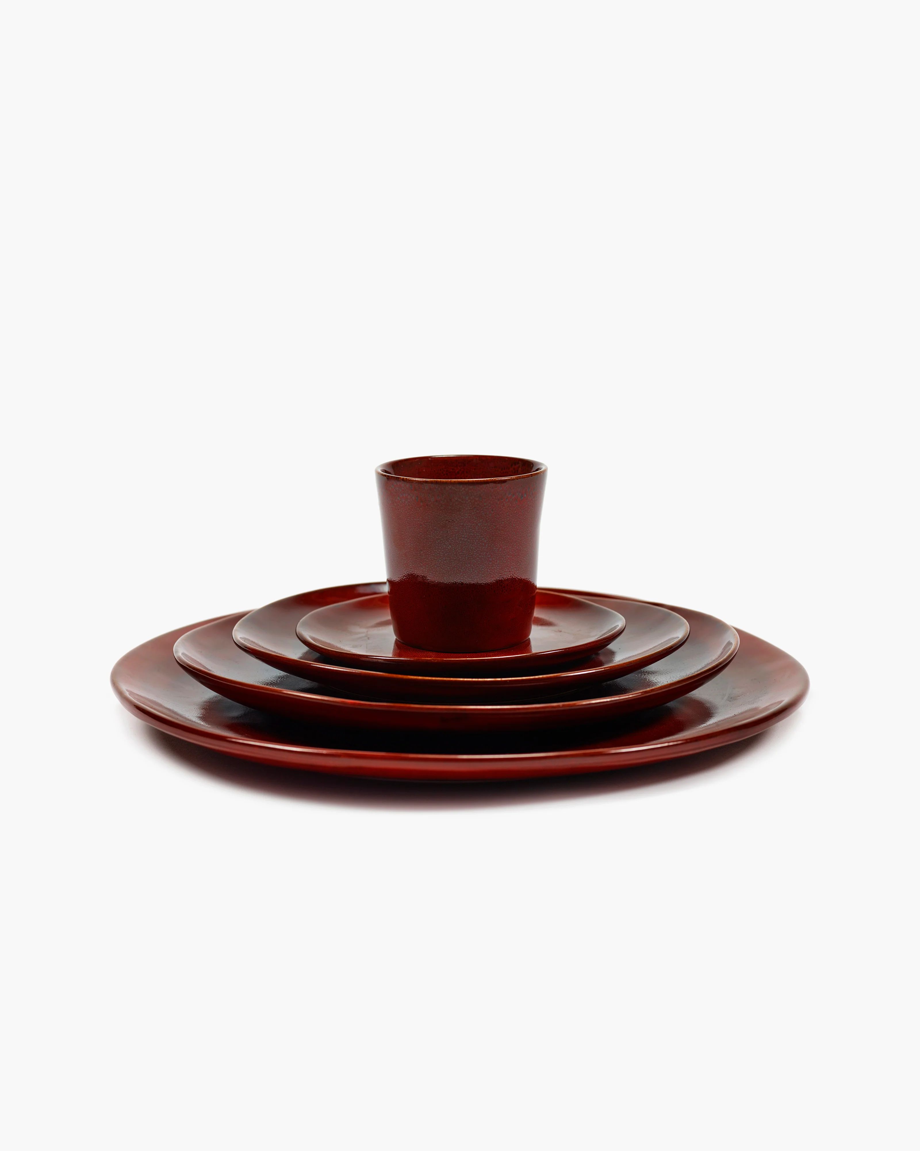 Dinner plate venetian red La Mère - Image 4