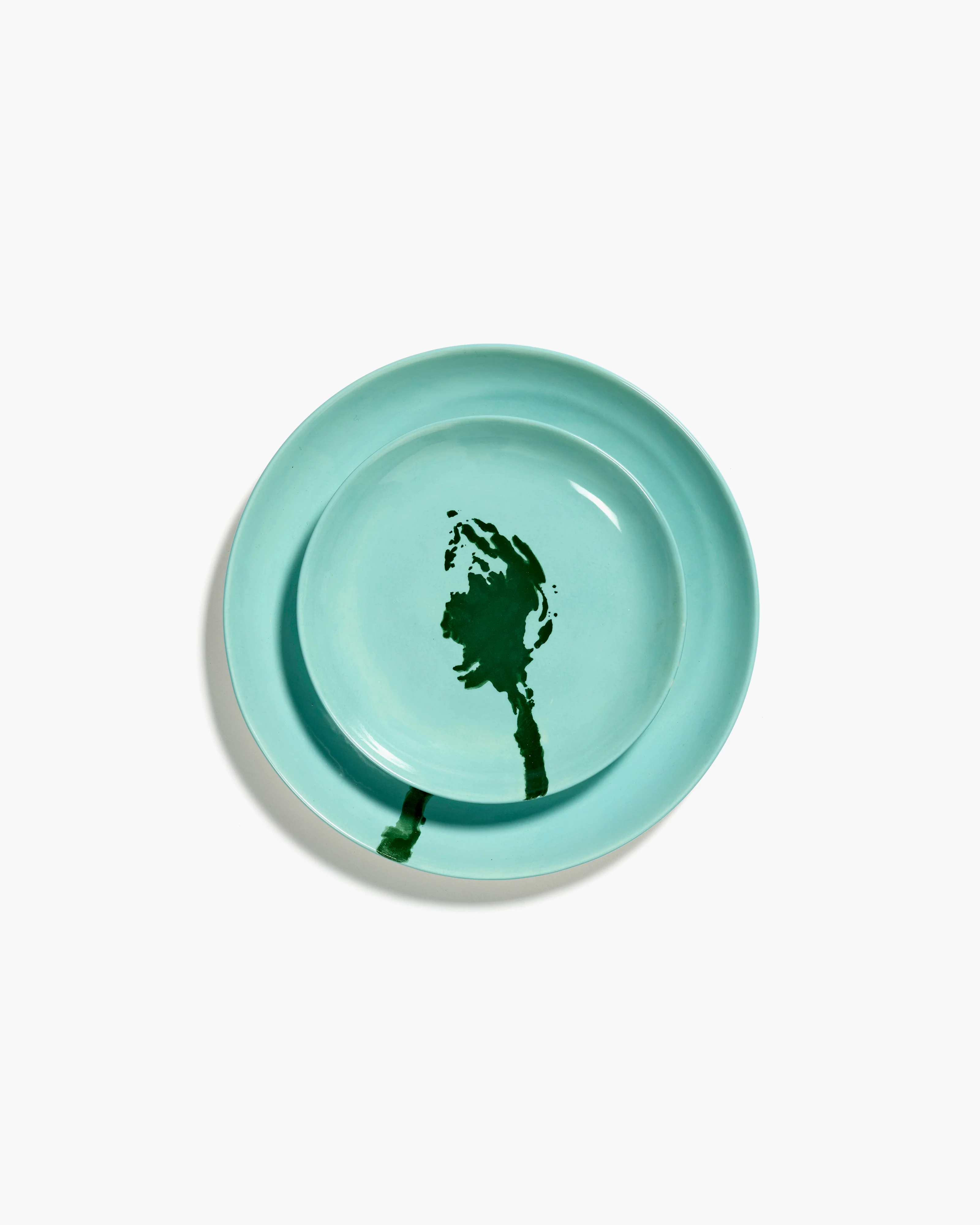 Dessert plate azure - green artichoke Feast - Image 3