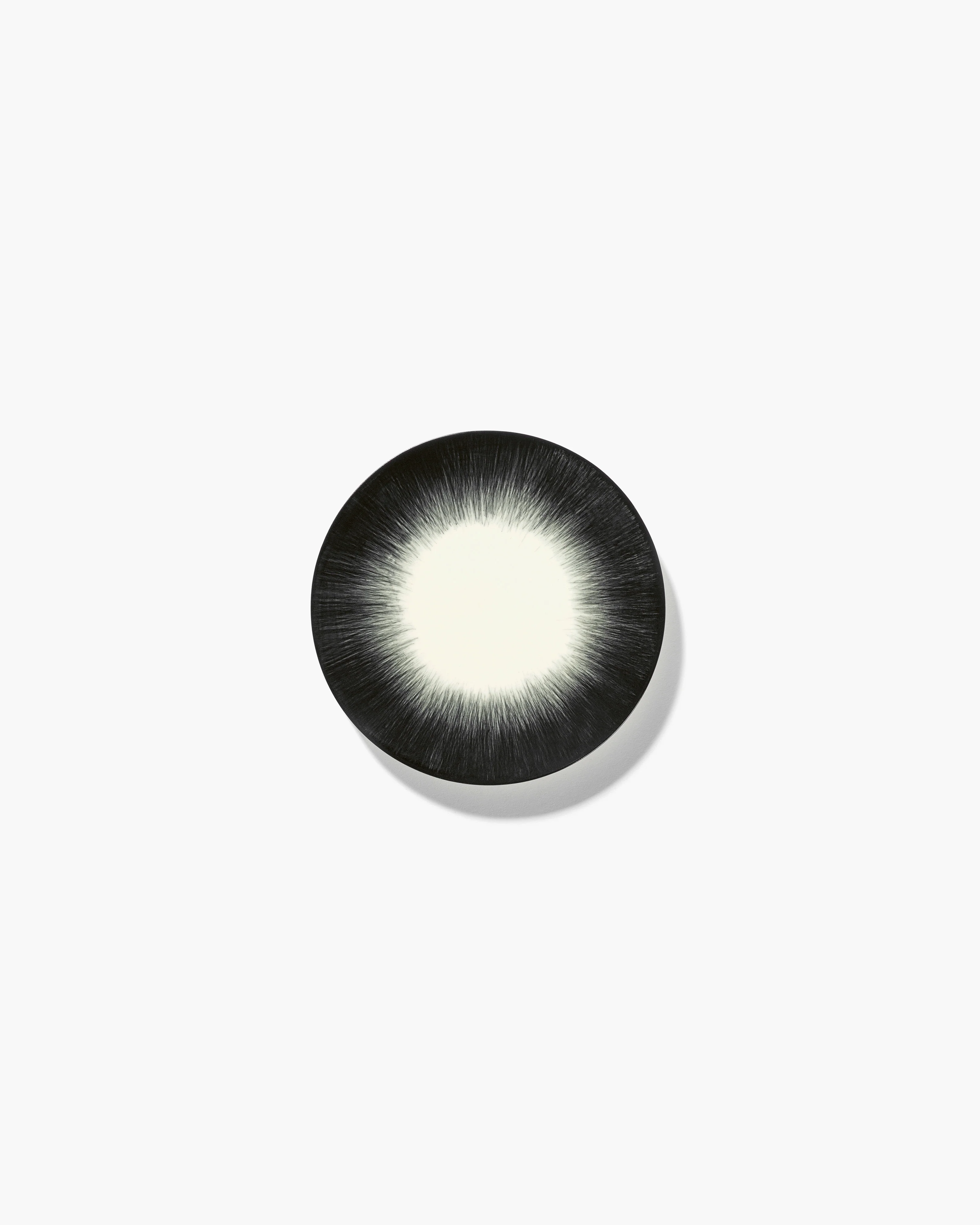 Dessert plate white/black variation 4 DĂ©
