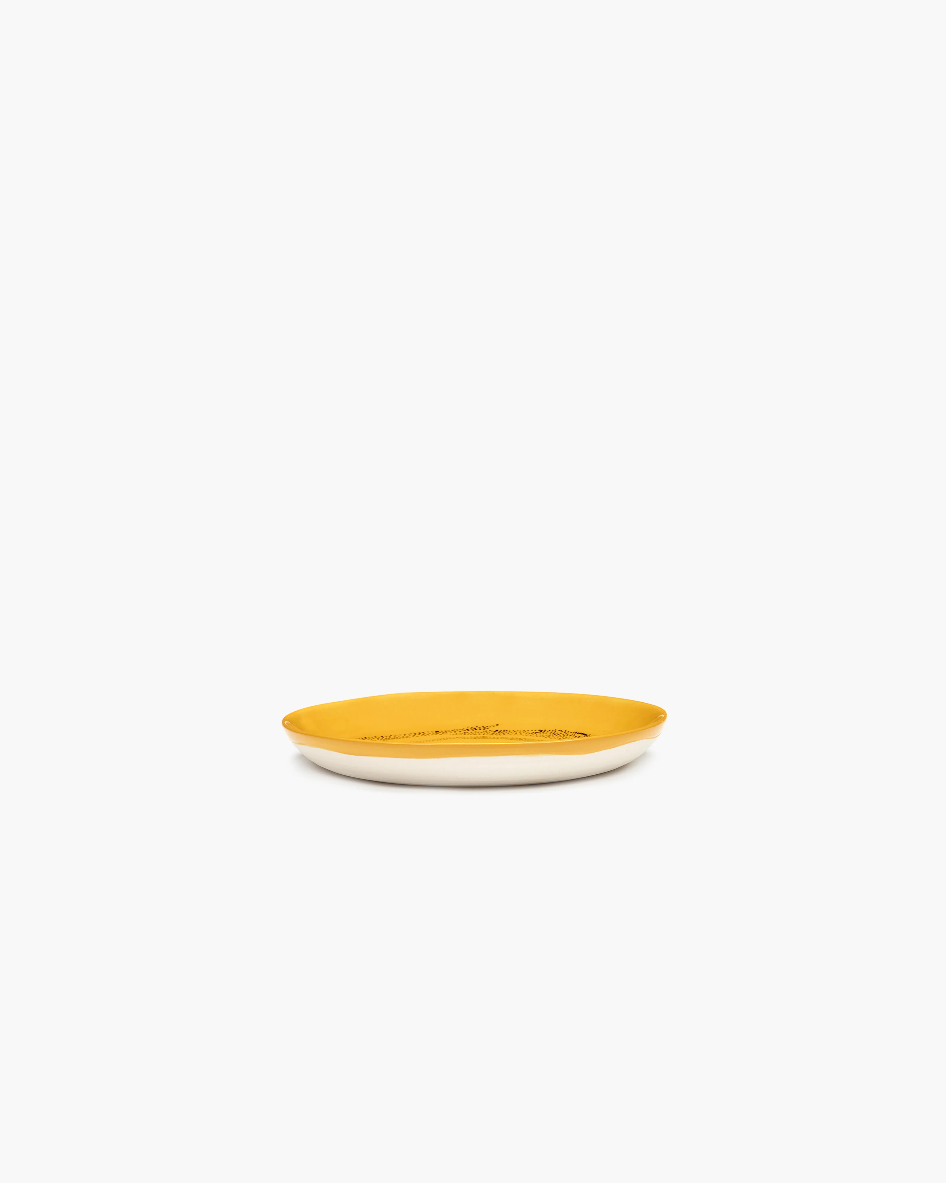 Dessert plate yellow - black dots Feast - Image 2