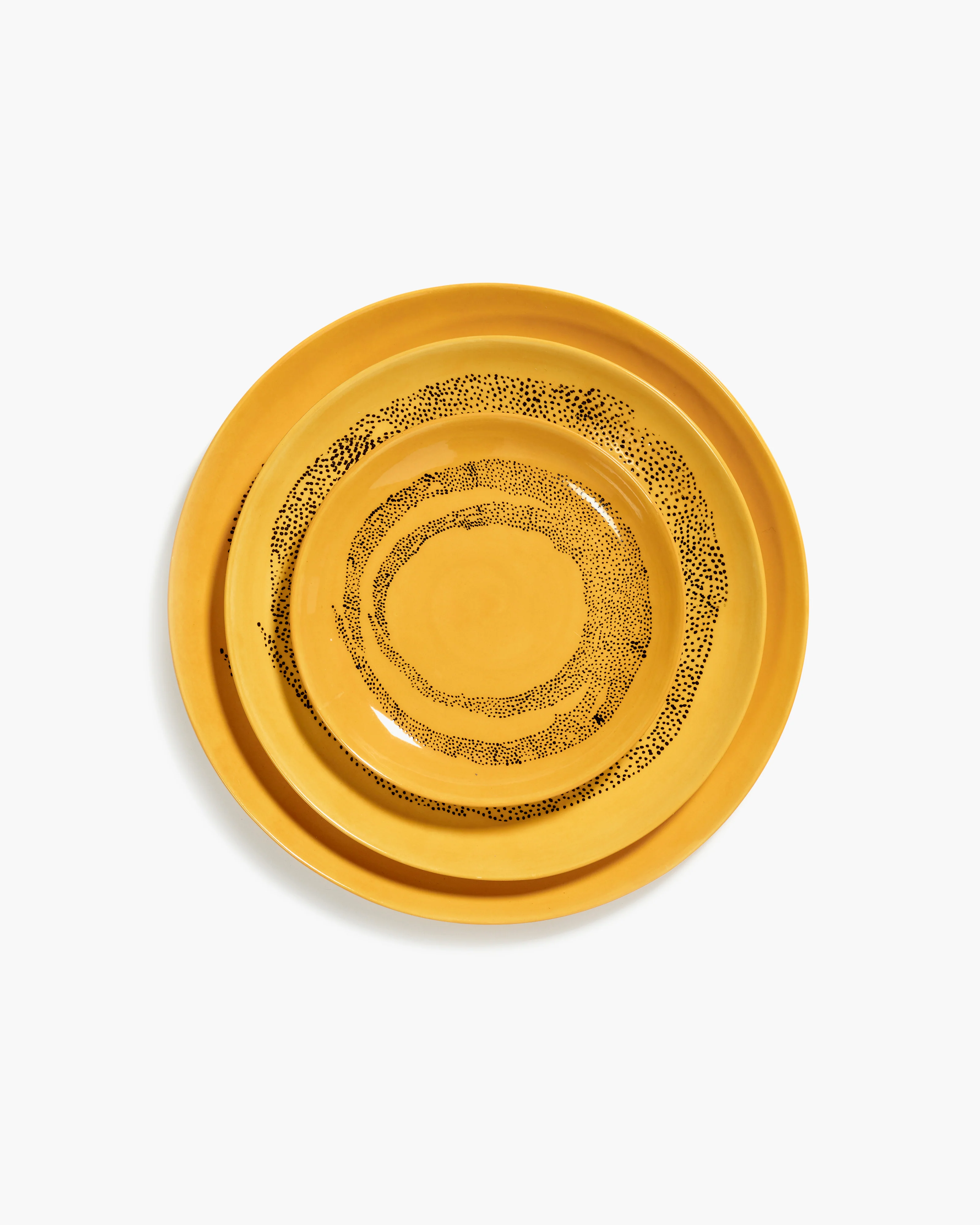 Dessert plate yellow - black dots Feast - Image 3