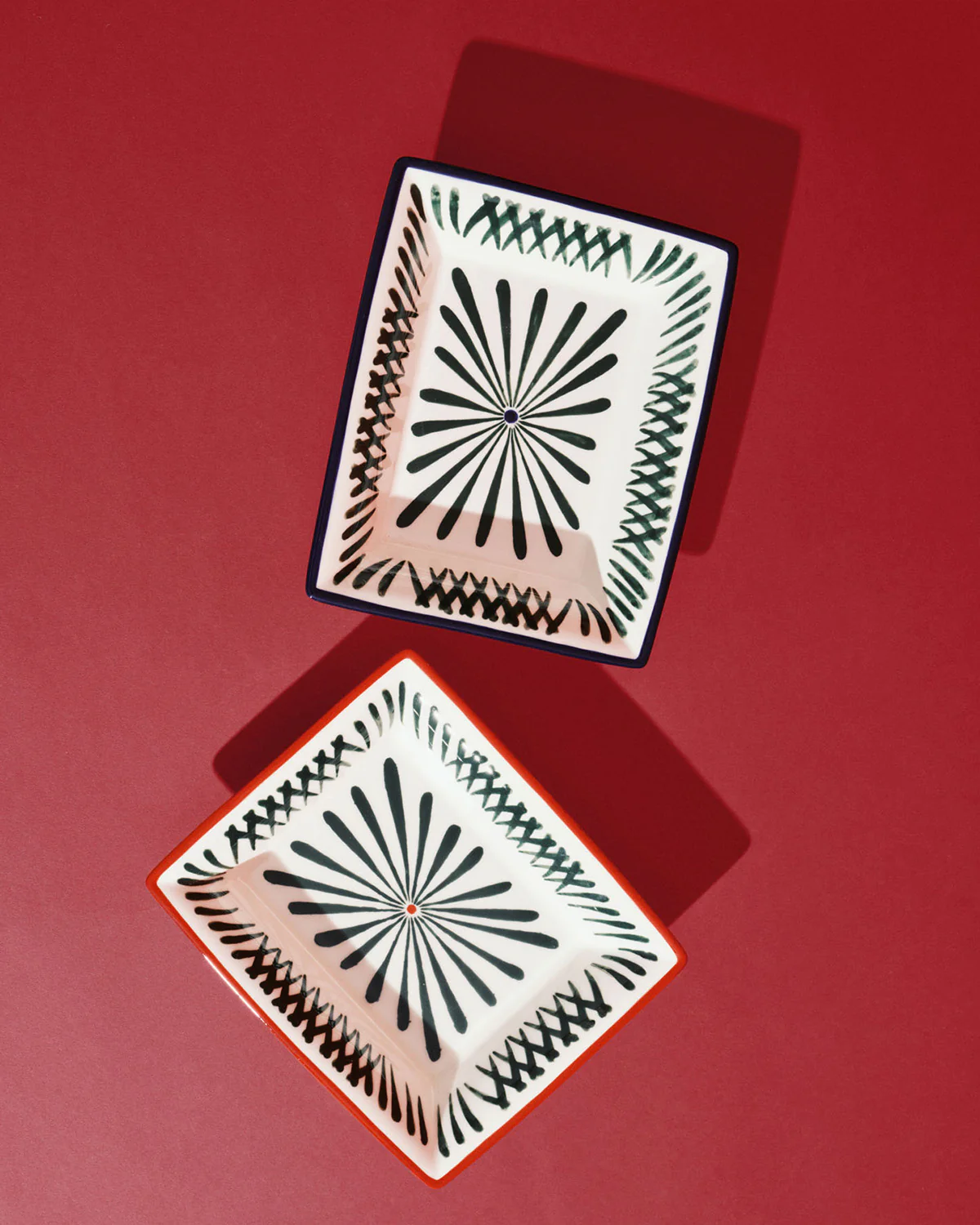 Rectangular plate red - green Bazaar - Image 3