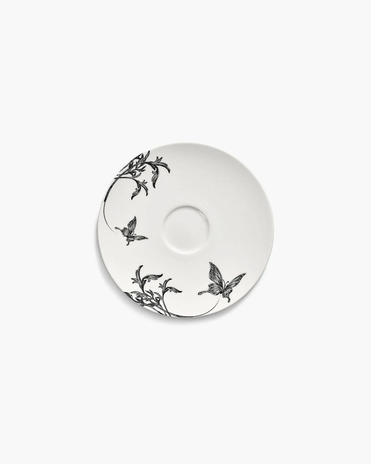 Saucer cappuccino cup butterfly white - black ballet Unity - Image 3