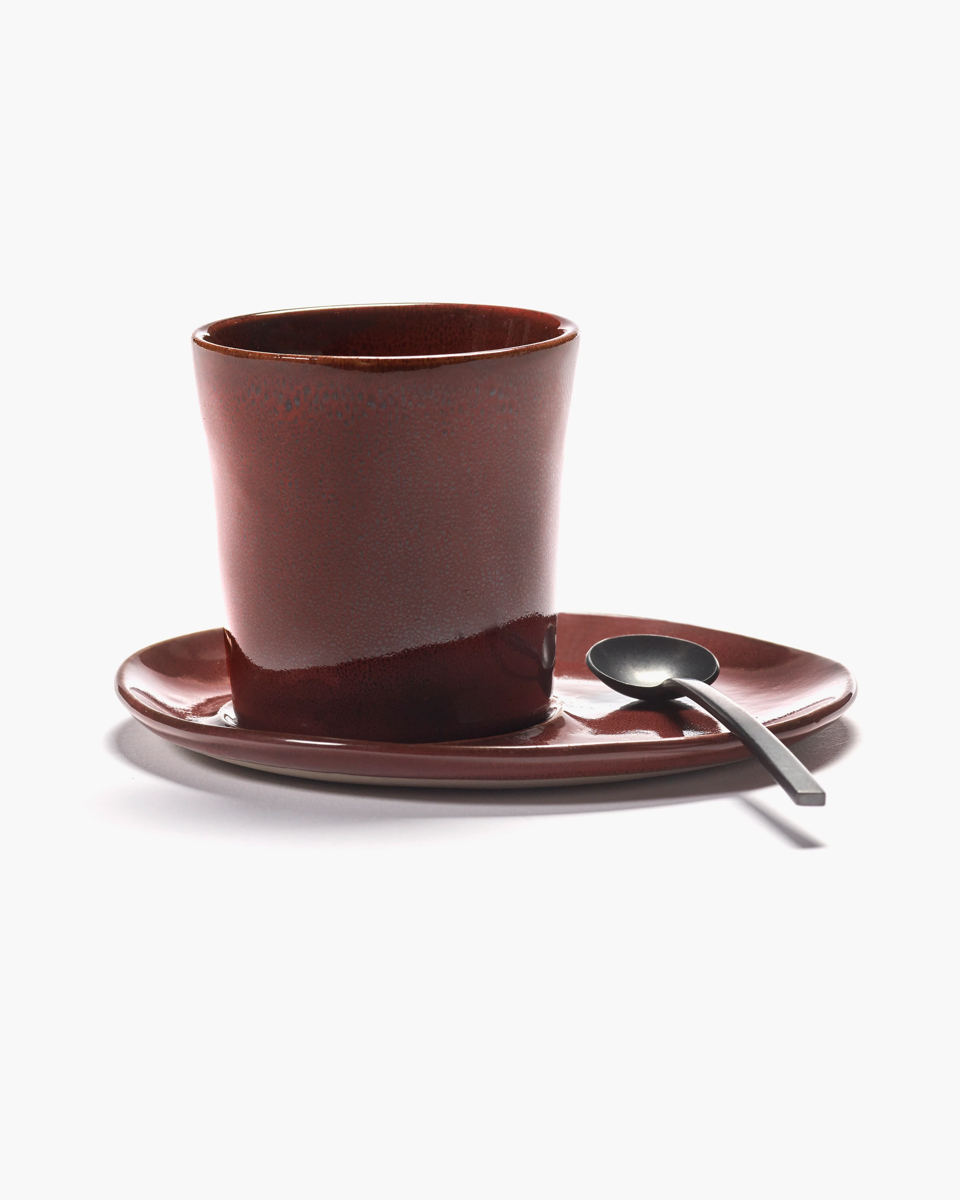 Saucer coffee/espresso cup venetian red La Mère - Image 3