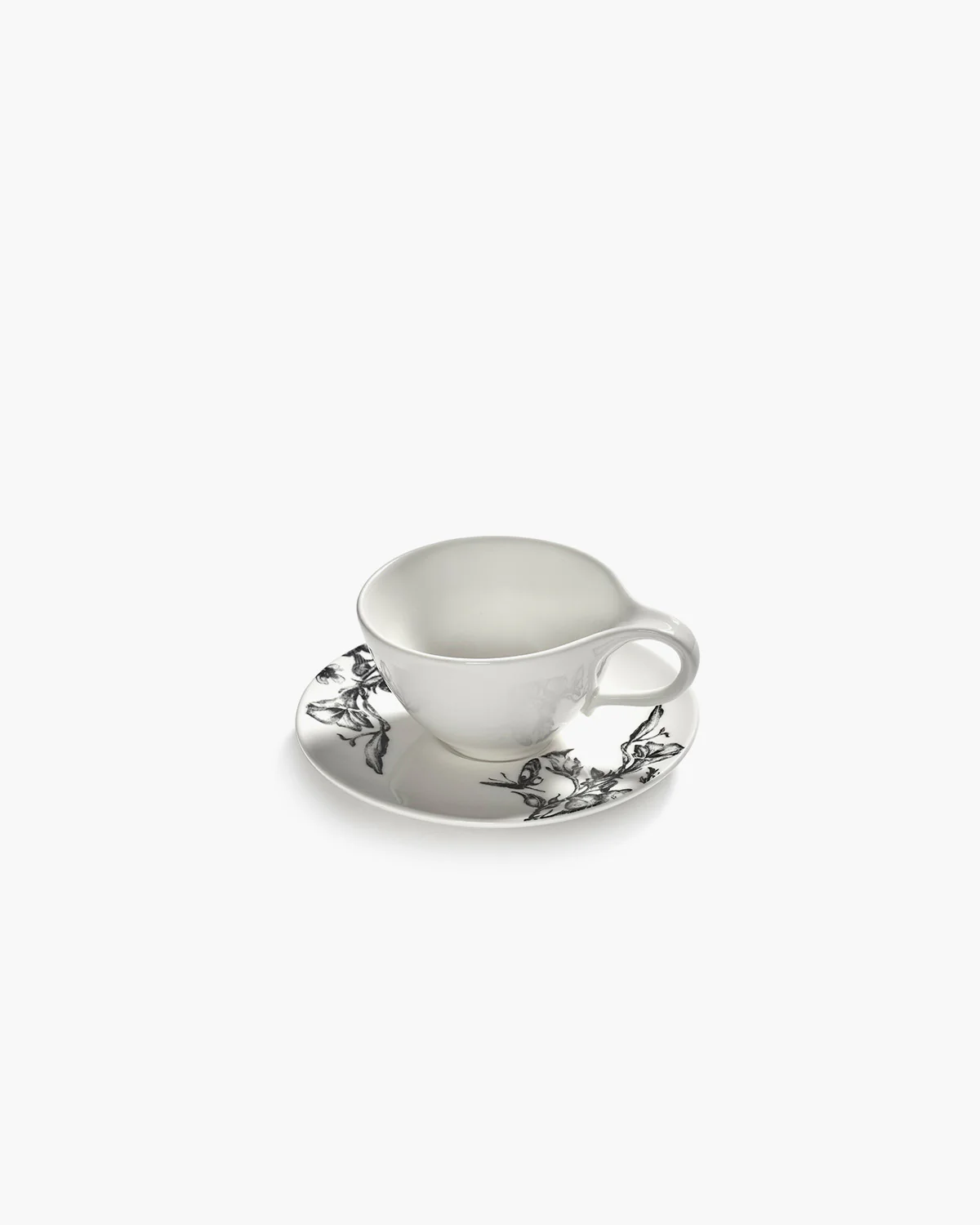 Saucer espresso cup magical blossom white - black Unity - Image 6
