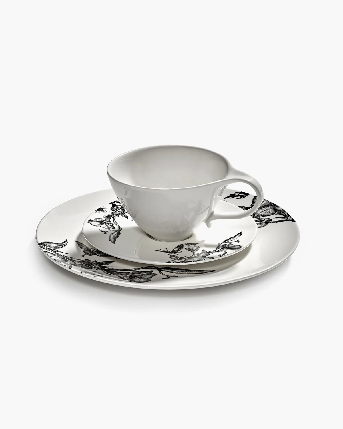 Saucer espresso cup magical blossom white - black Unity - Image 7