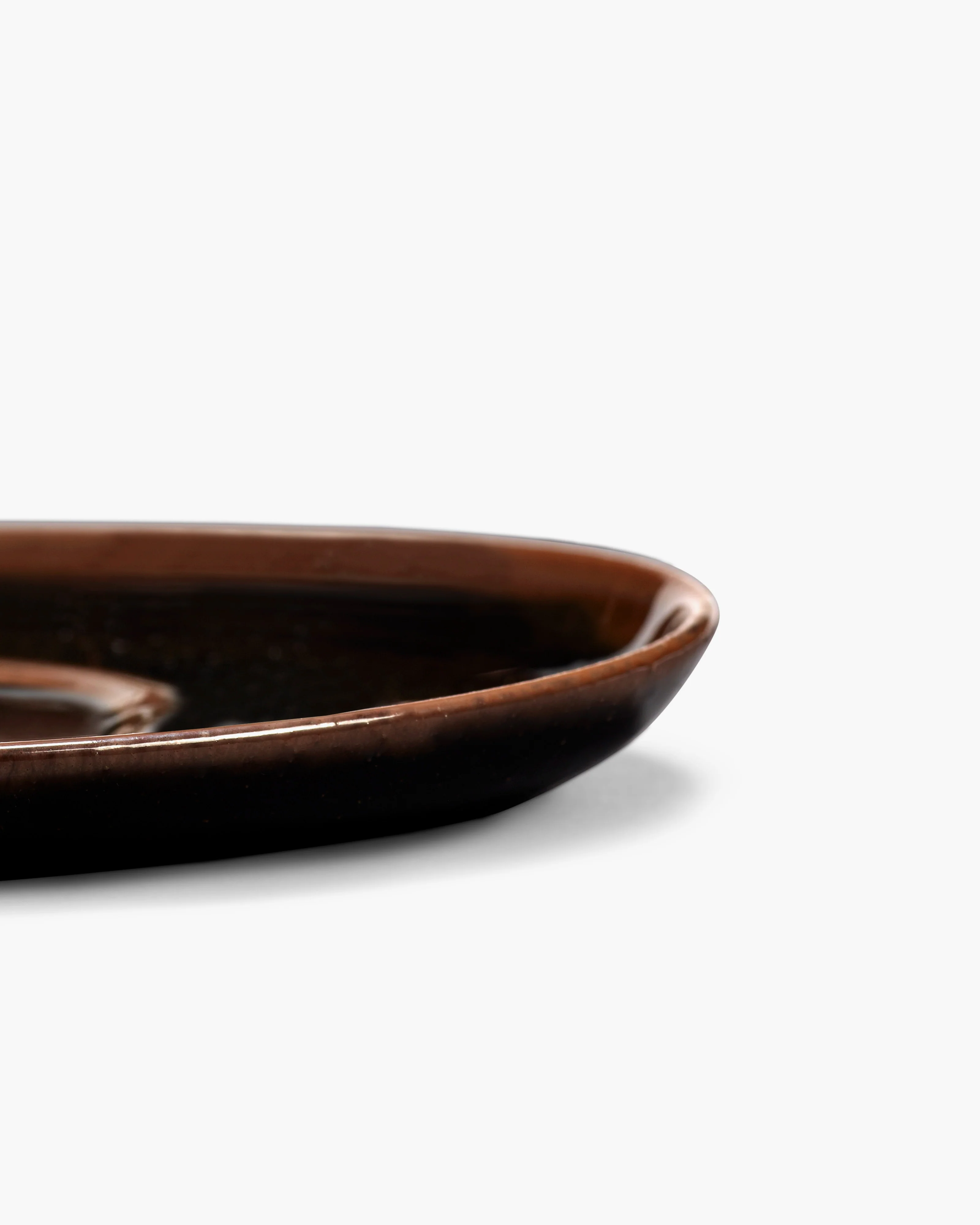 Saucer for  coffee cup dark brown Out of lines - Image 4