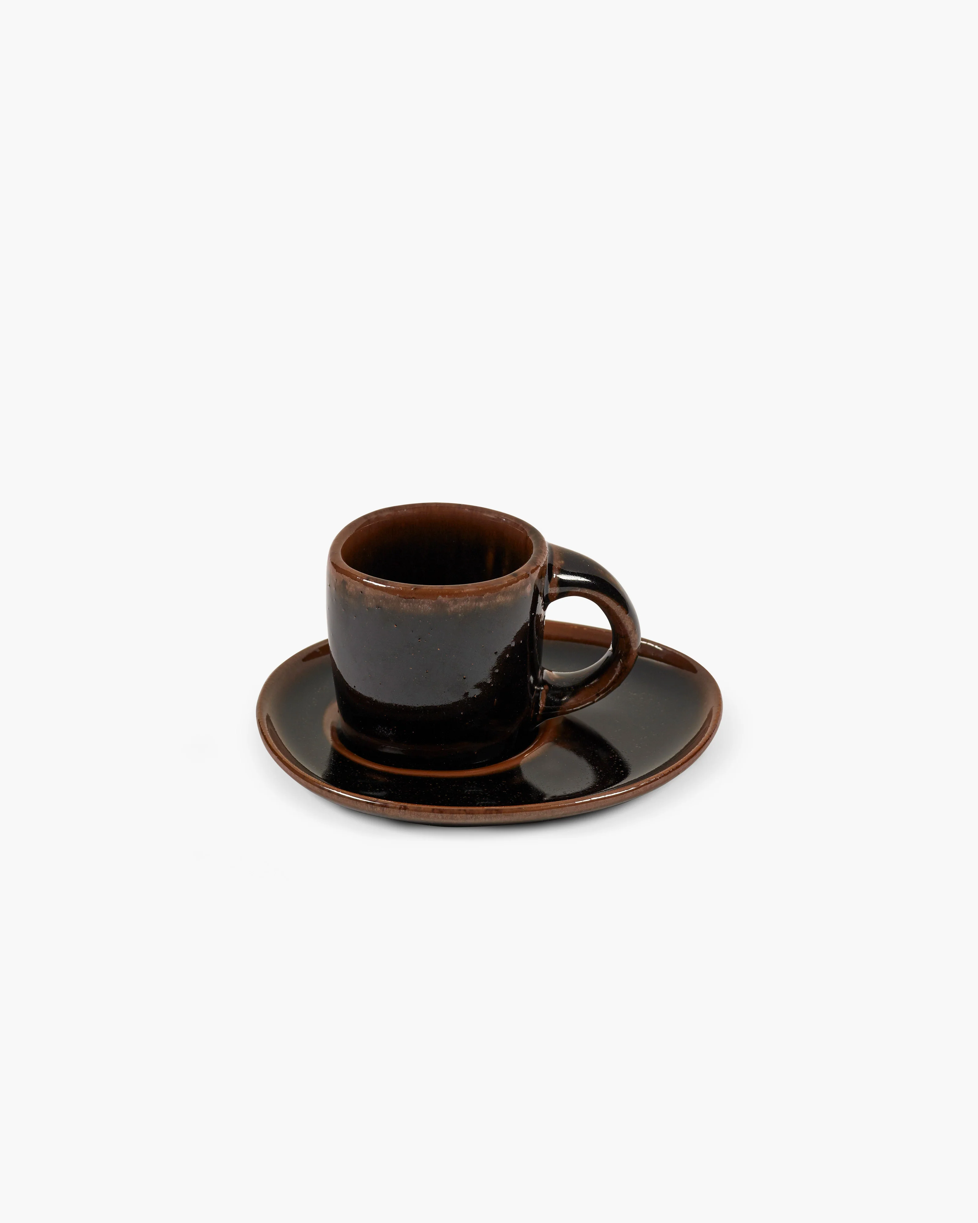 Saucer for espresso cup dark brown Out of lines - Image 6