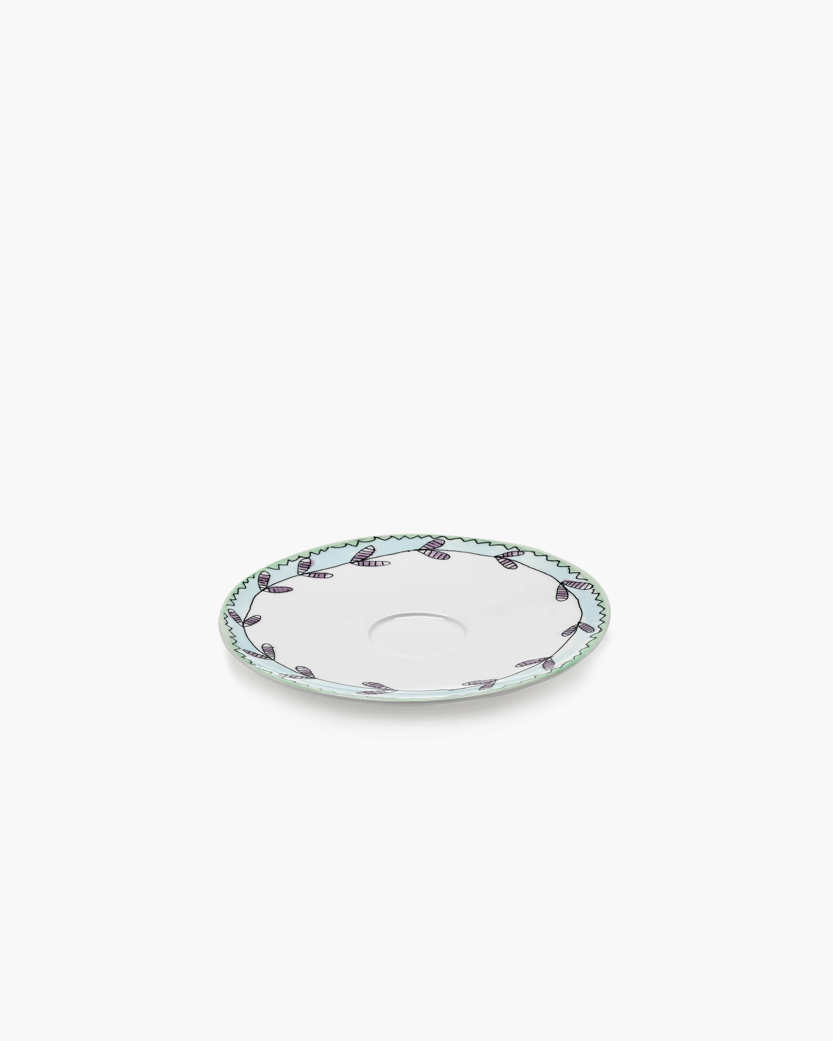 Saucer soup bowl Blossom milk Midnight Flowers