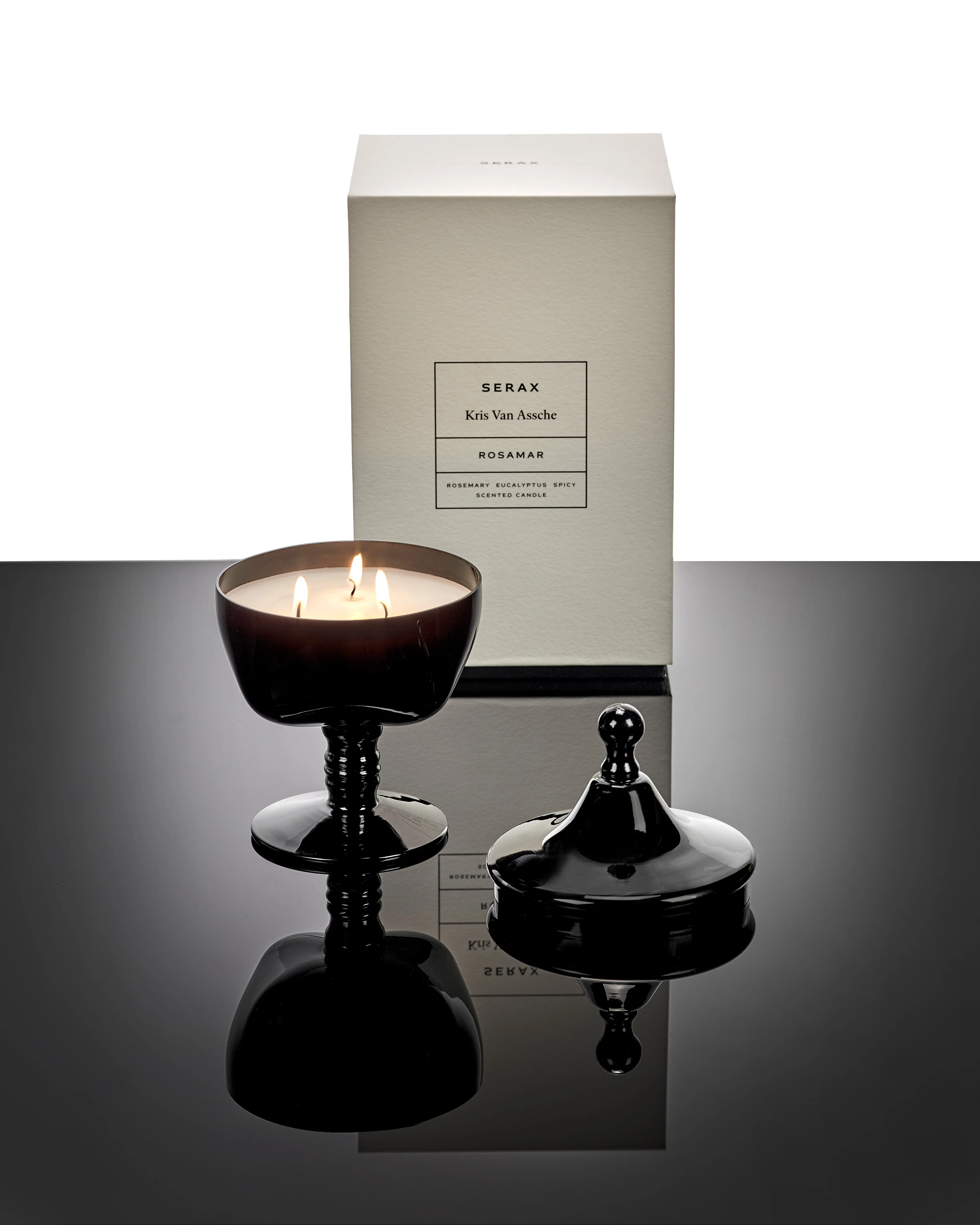 Scented candle black Rosamar - Image 2