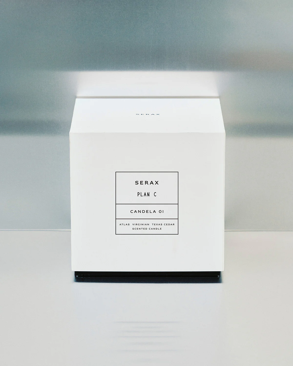 Scented candle L blue - black Candela 01 - Image 4