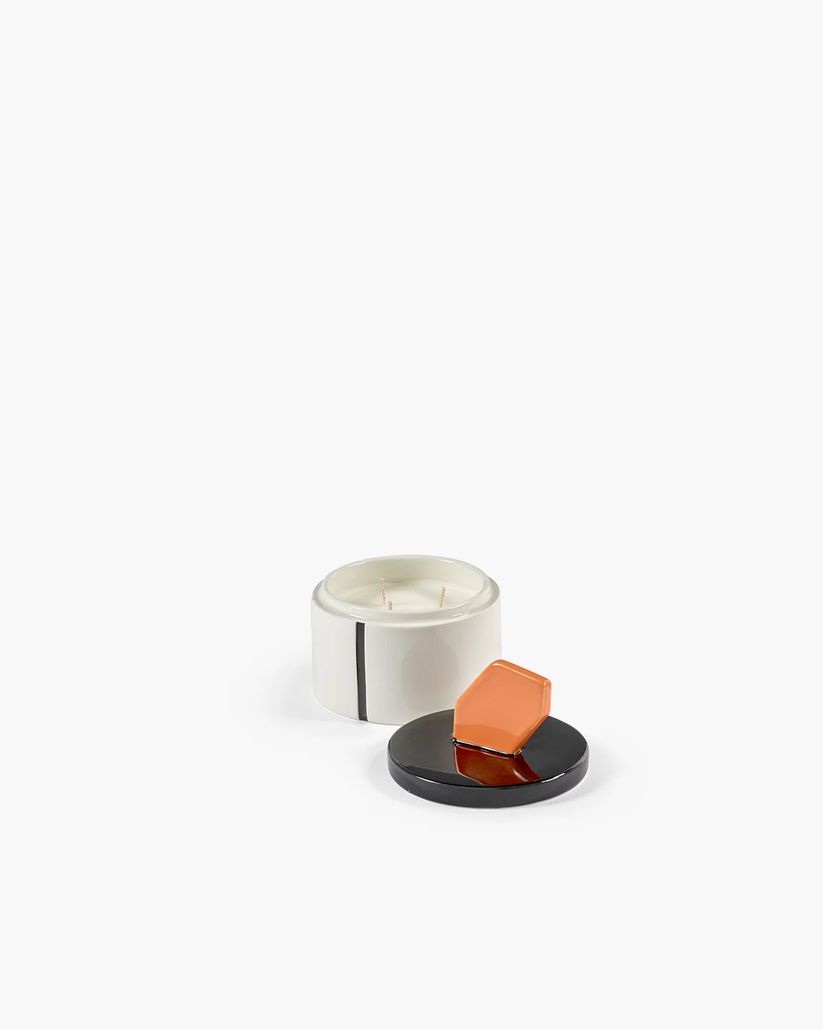 Scented candle M black - orange Candela 02 - Image 3