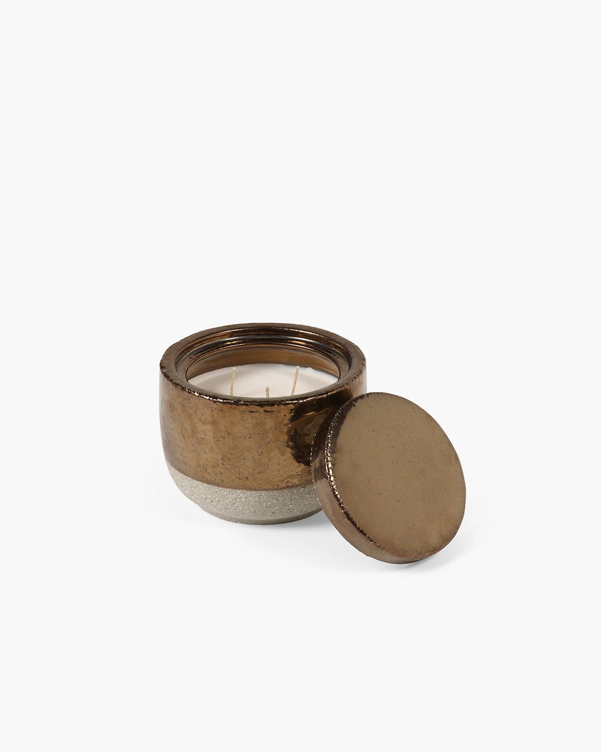 Scented candle M gold Charred Santal - Image 2
