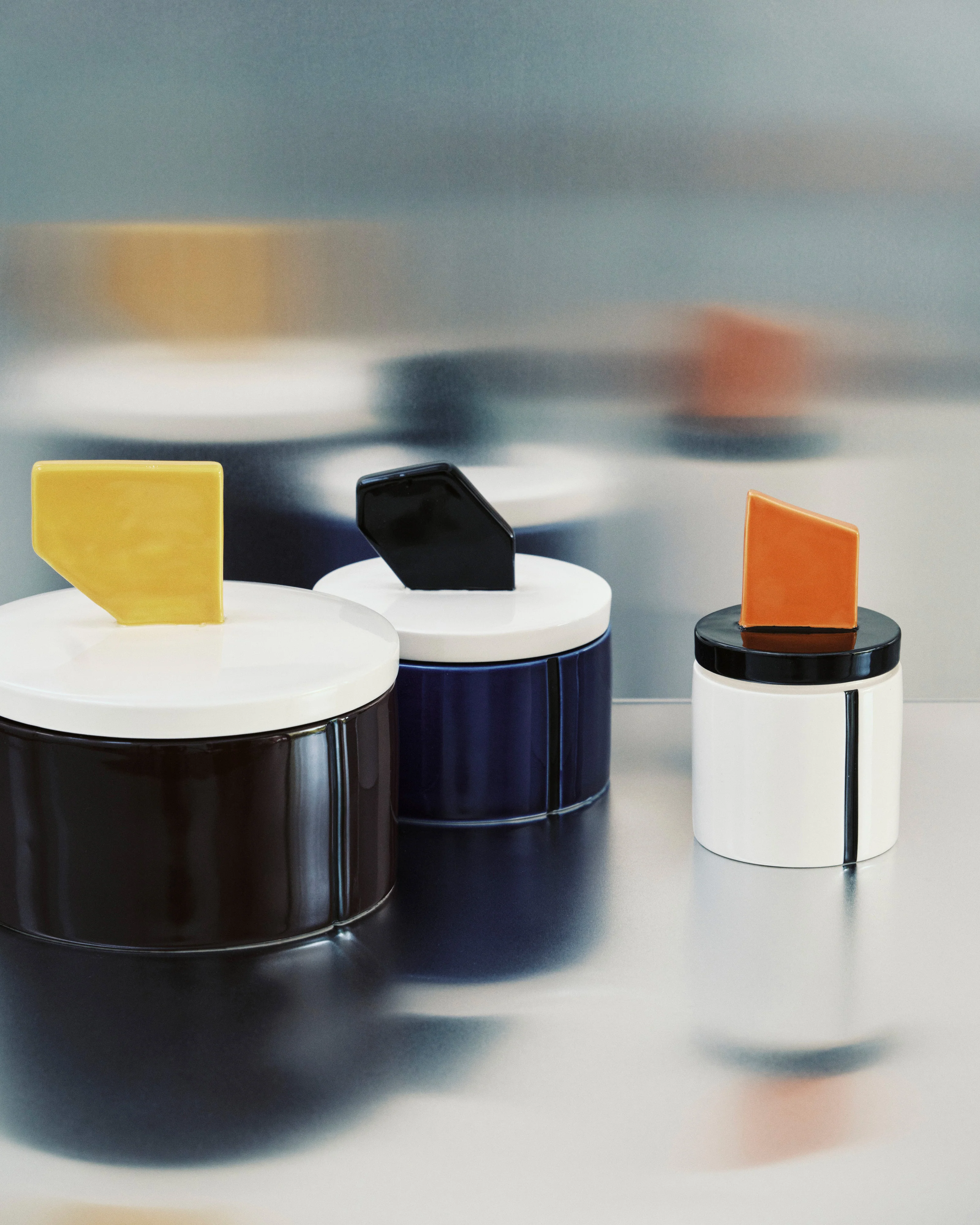 Scented candle S blue - black Candela 01 - Image 2