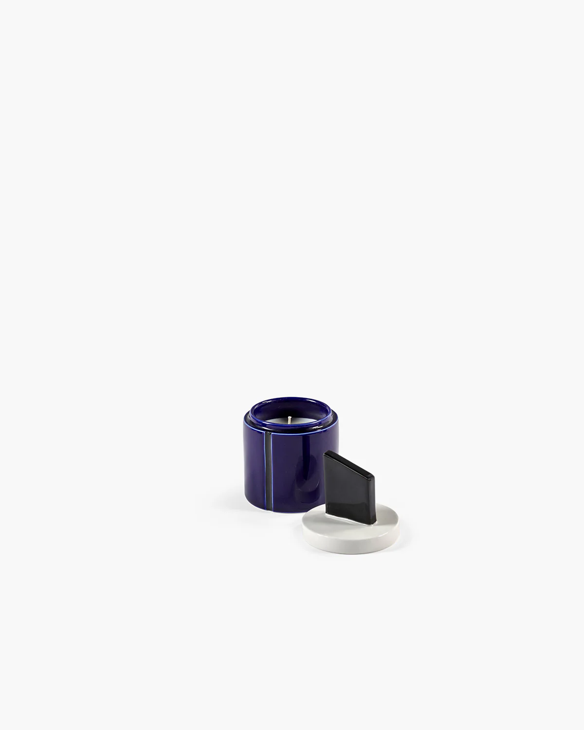 Scented candle S blue - black Candela 01 - Image 3