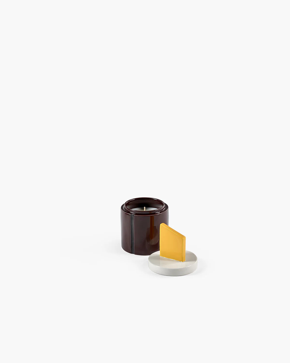 Scented candle S burgundy - yellow Candela 03 - Image 3