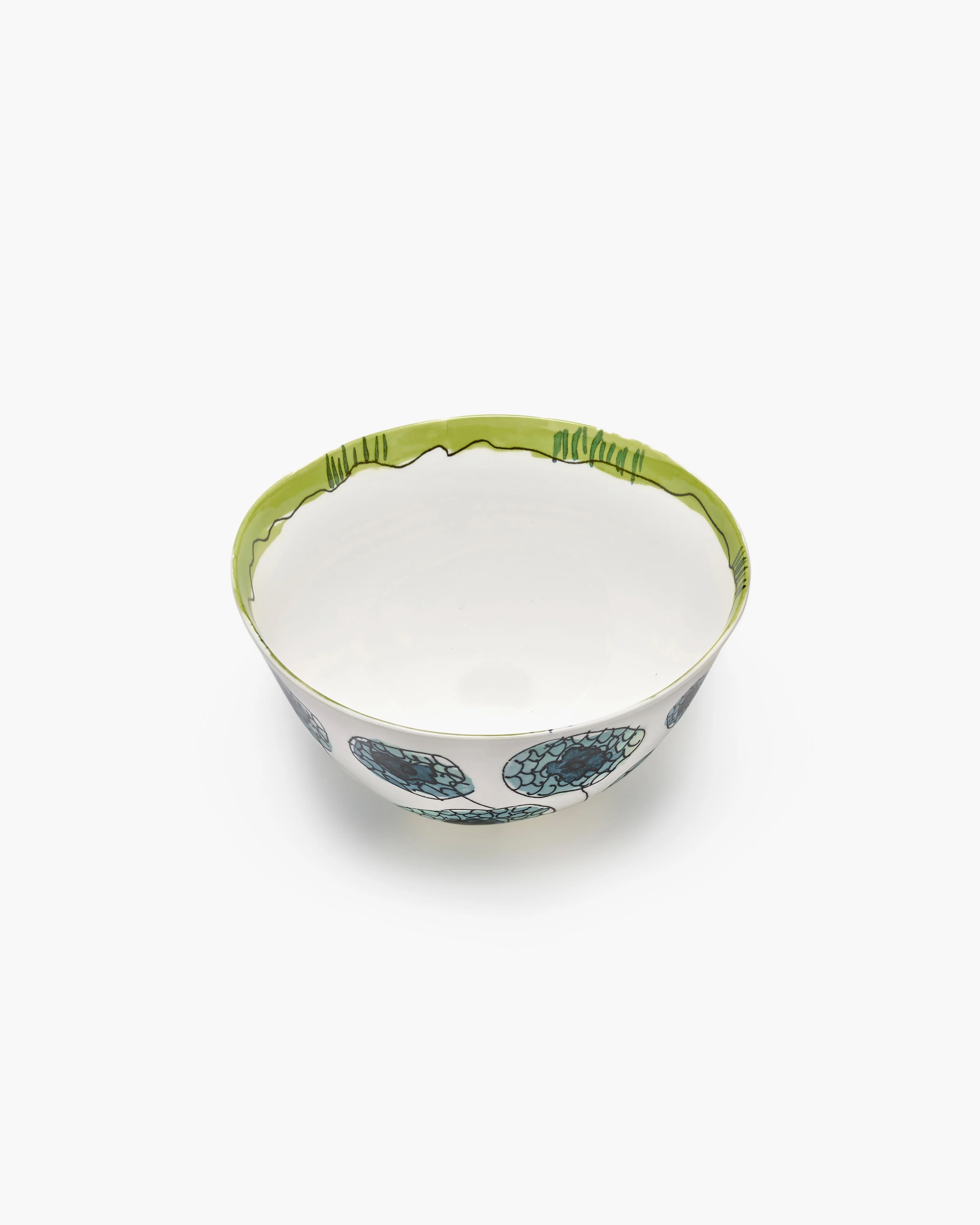 Serving bowl L Anemone vaniglia Midnight Flowers - Image 2