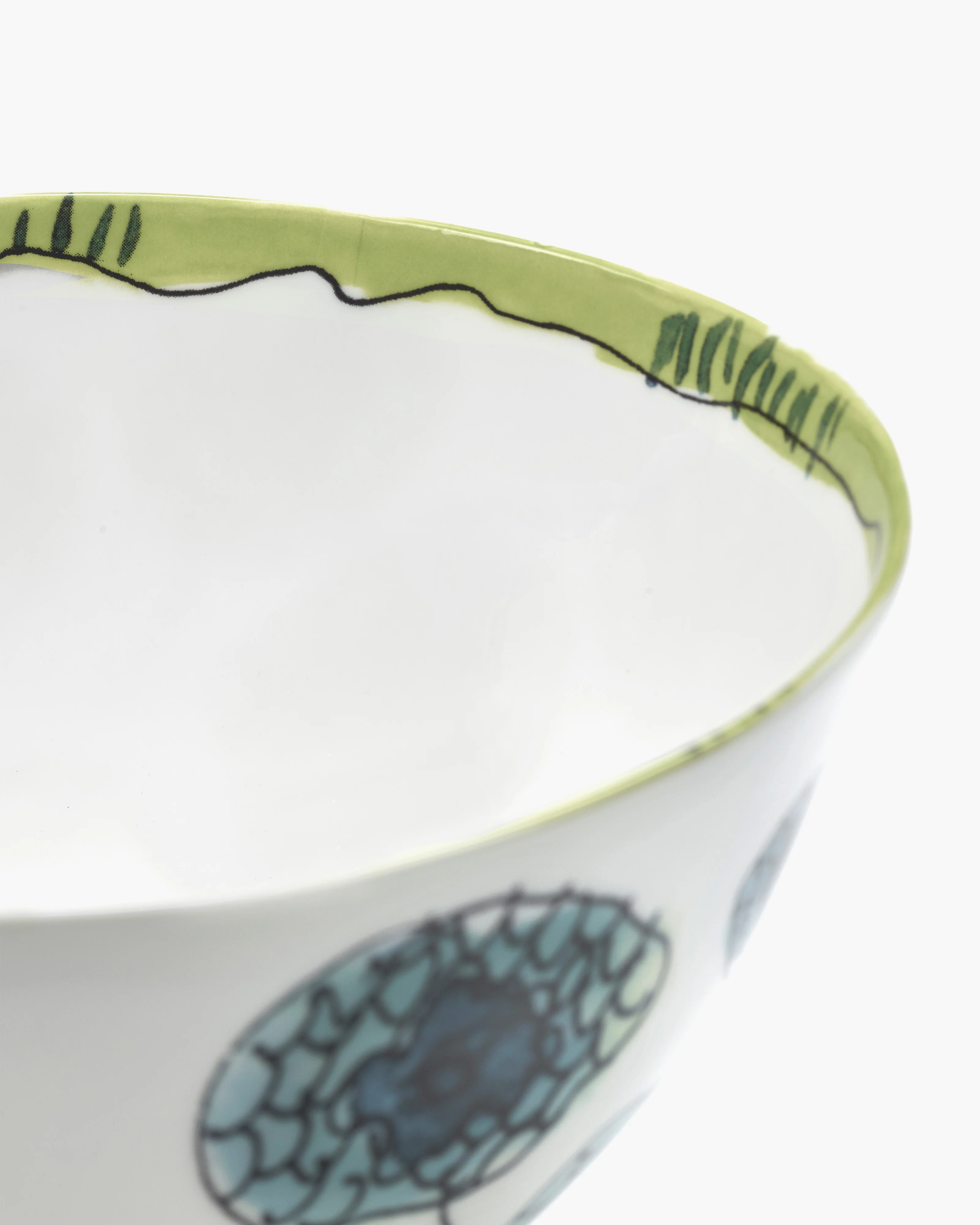 Serving bowl L Anemone vaniglia Midnight Flowers - Image 4