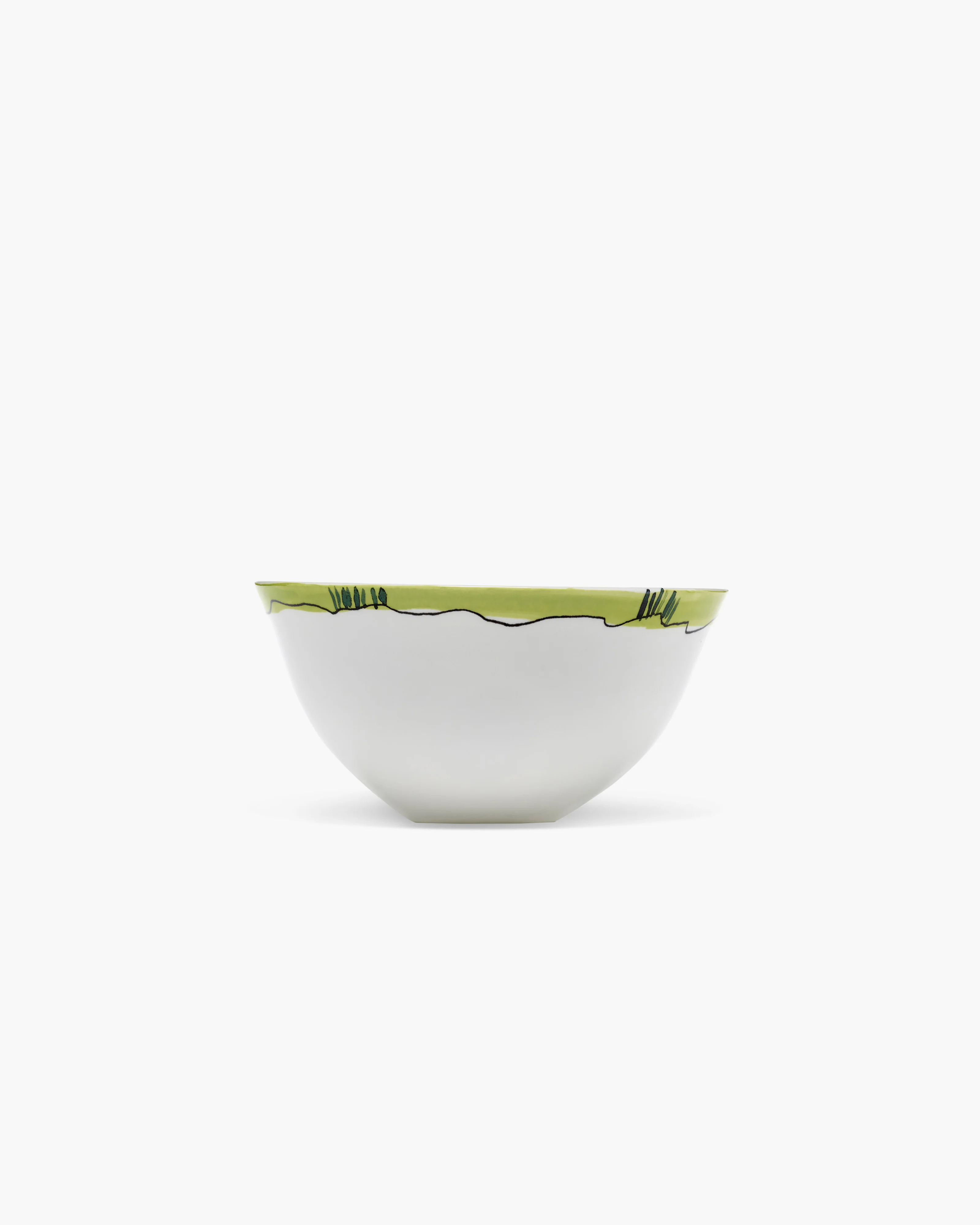Serving bowl M Anemone vaniglia Midnight Flowers - Image 4