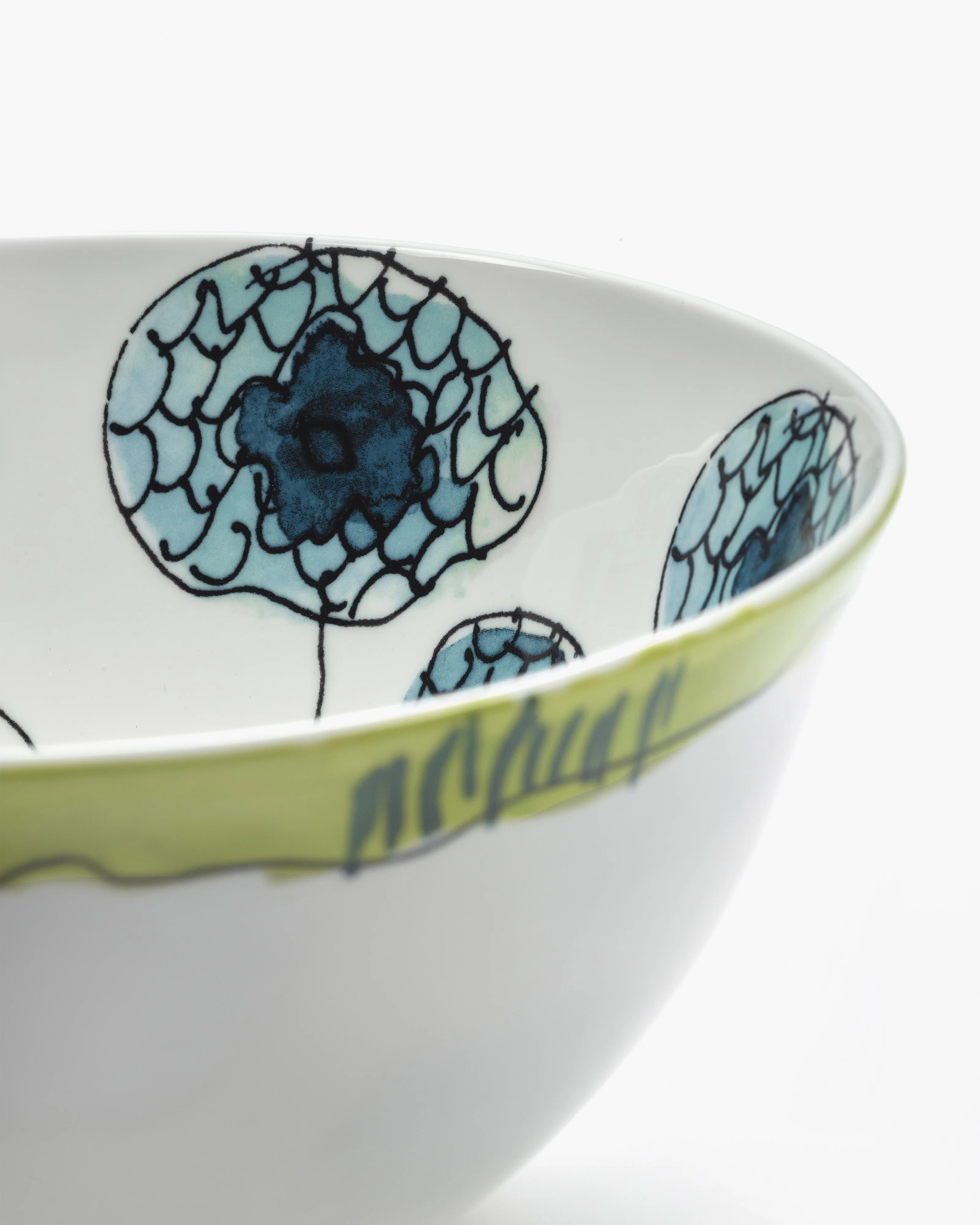 Serving bowl M Anemone vaniglia Midnight Flowers - Image 5