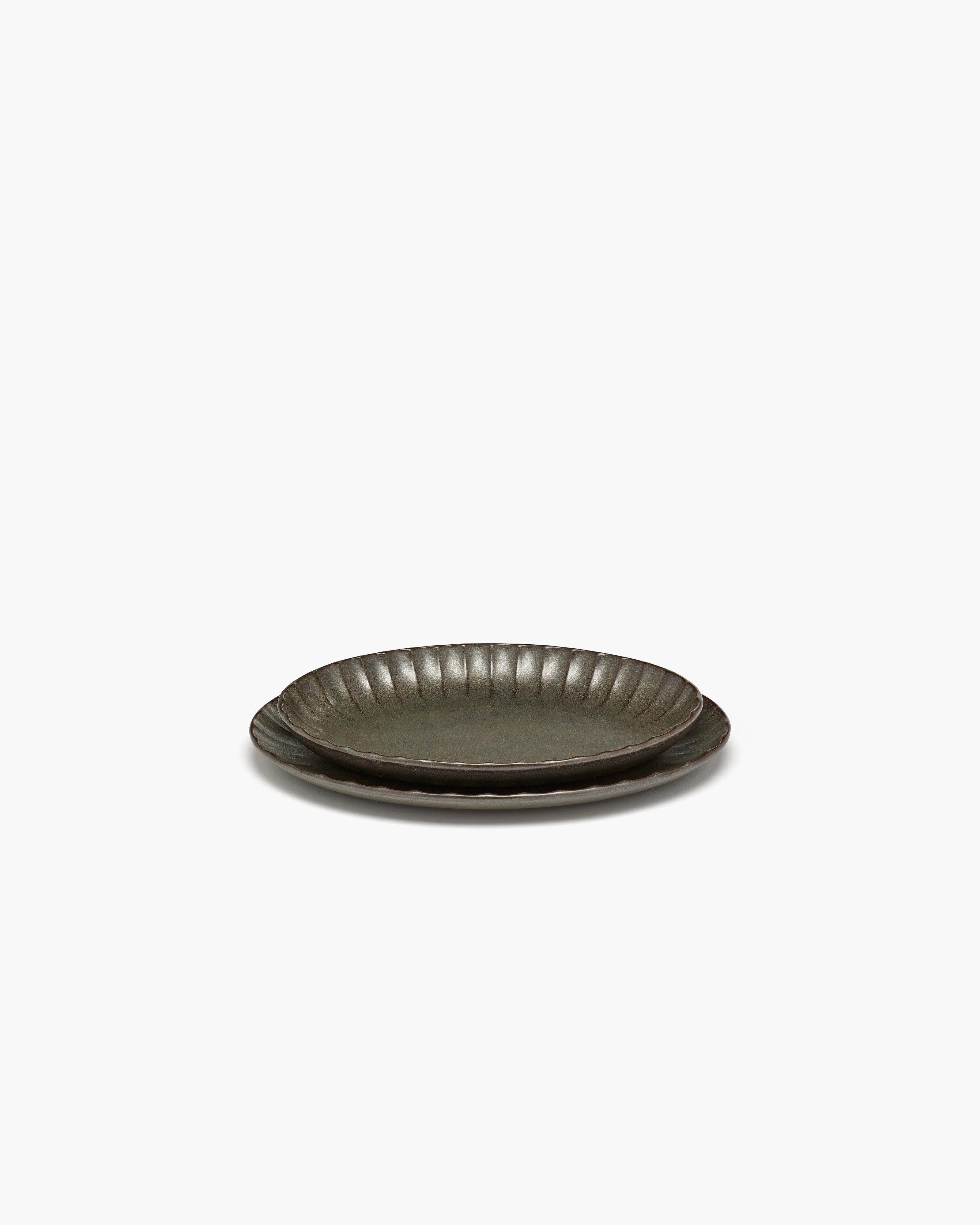 Serving bowl oval L green Inku - Image 3