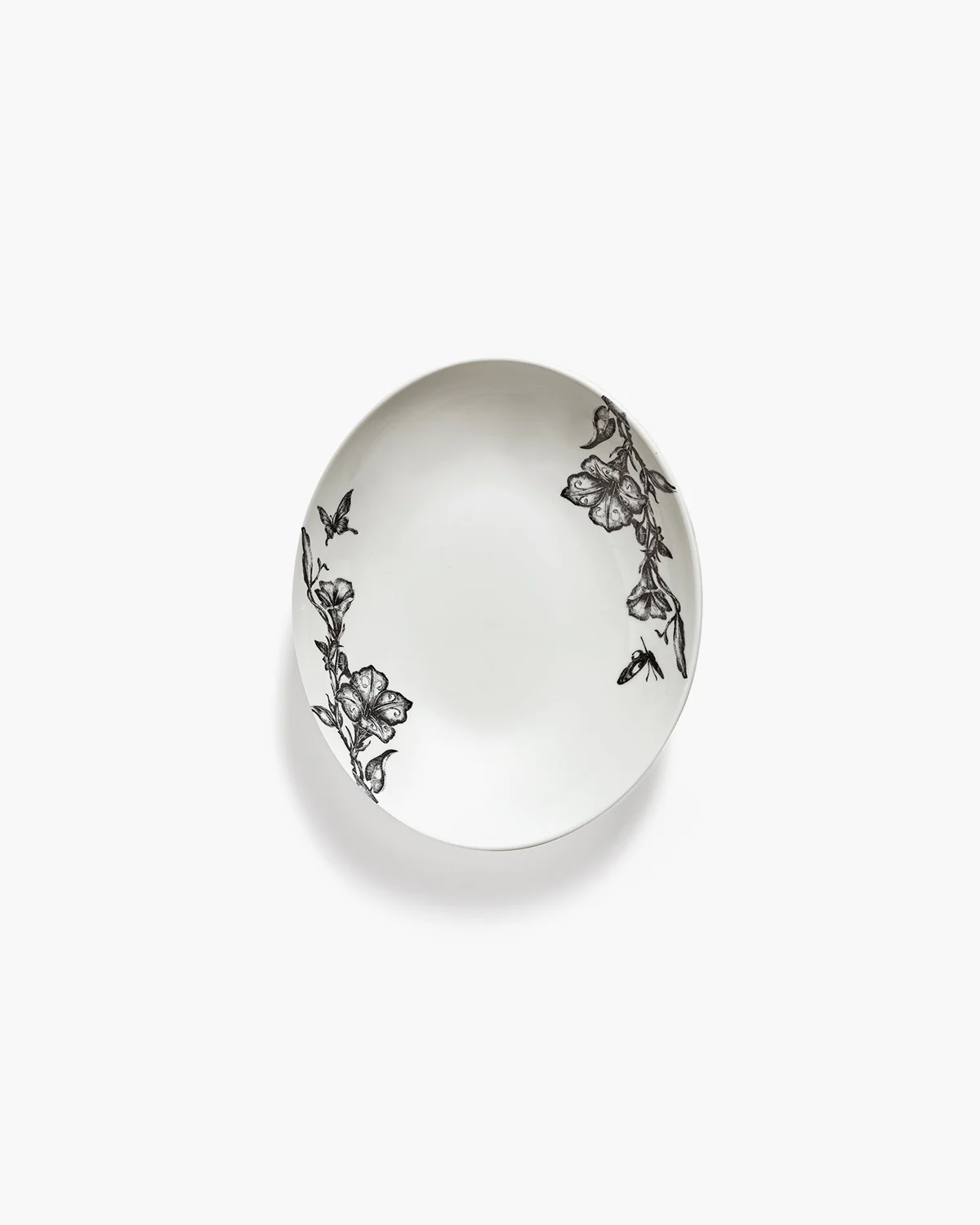 Serving bowl oval L magical blossom white - black Unity - Image 3