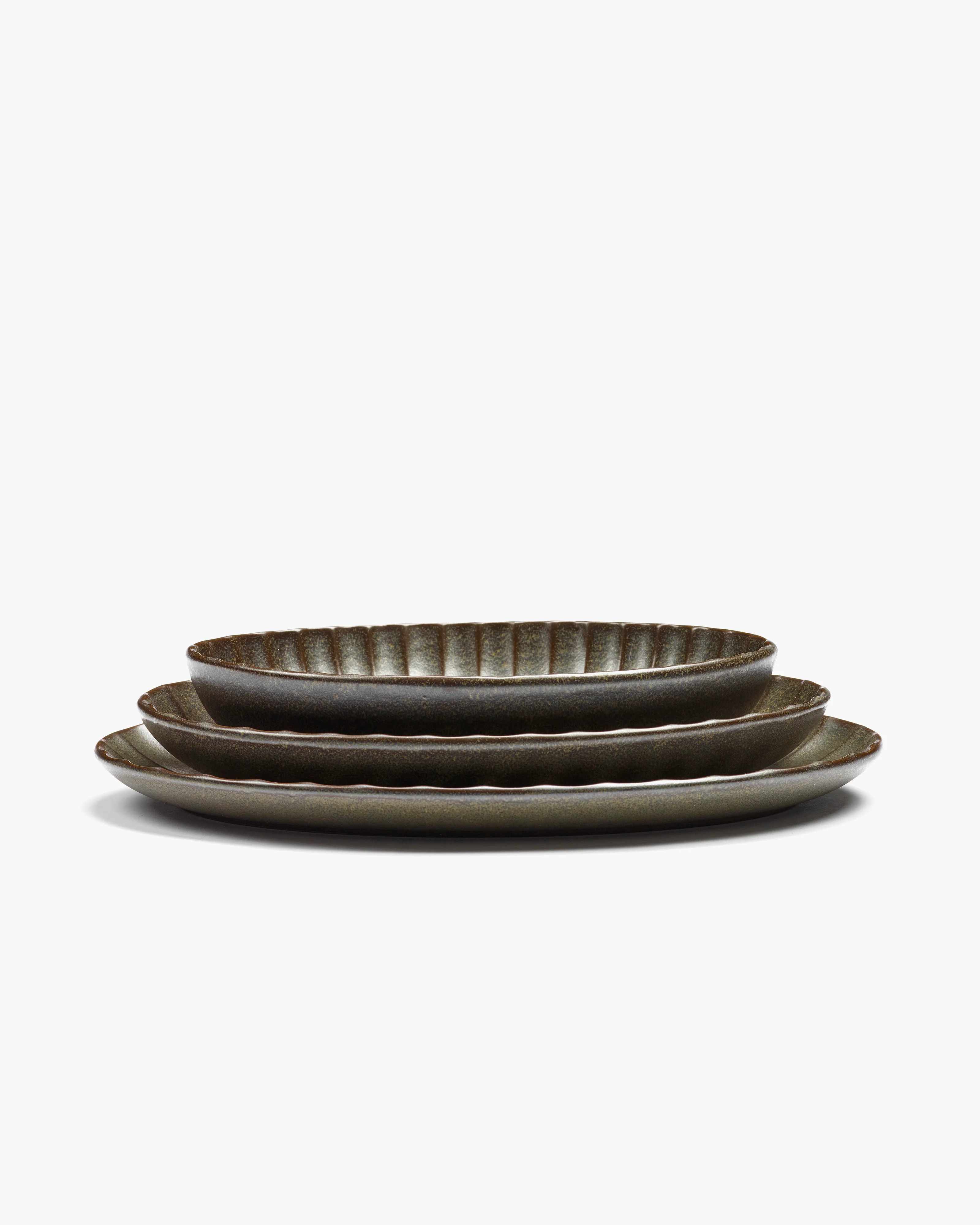 Serving bowl oval S green Inku - Image 5