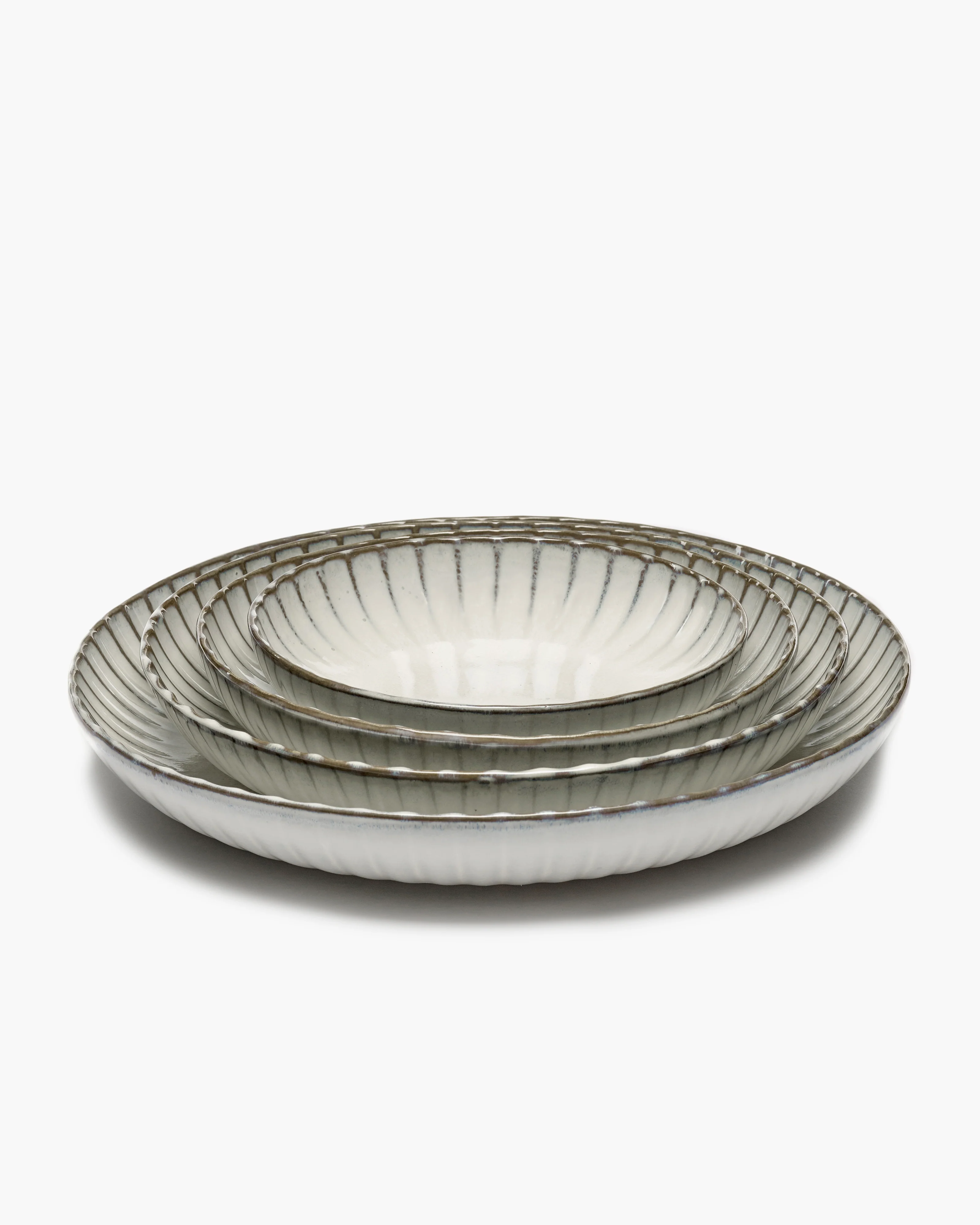 Serving bowl white Inku - Image 2