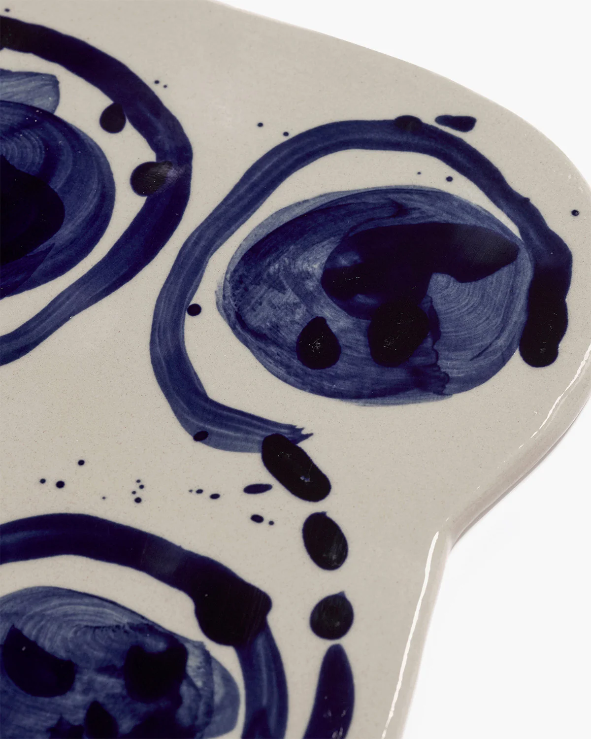 Serving plate beige - blue Sophia - Image 6