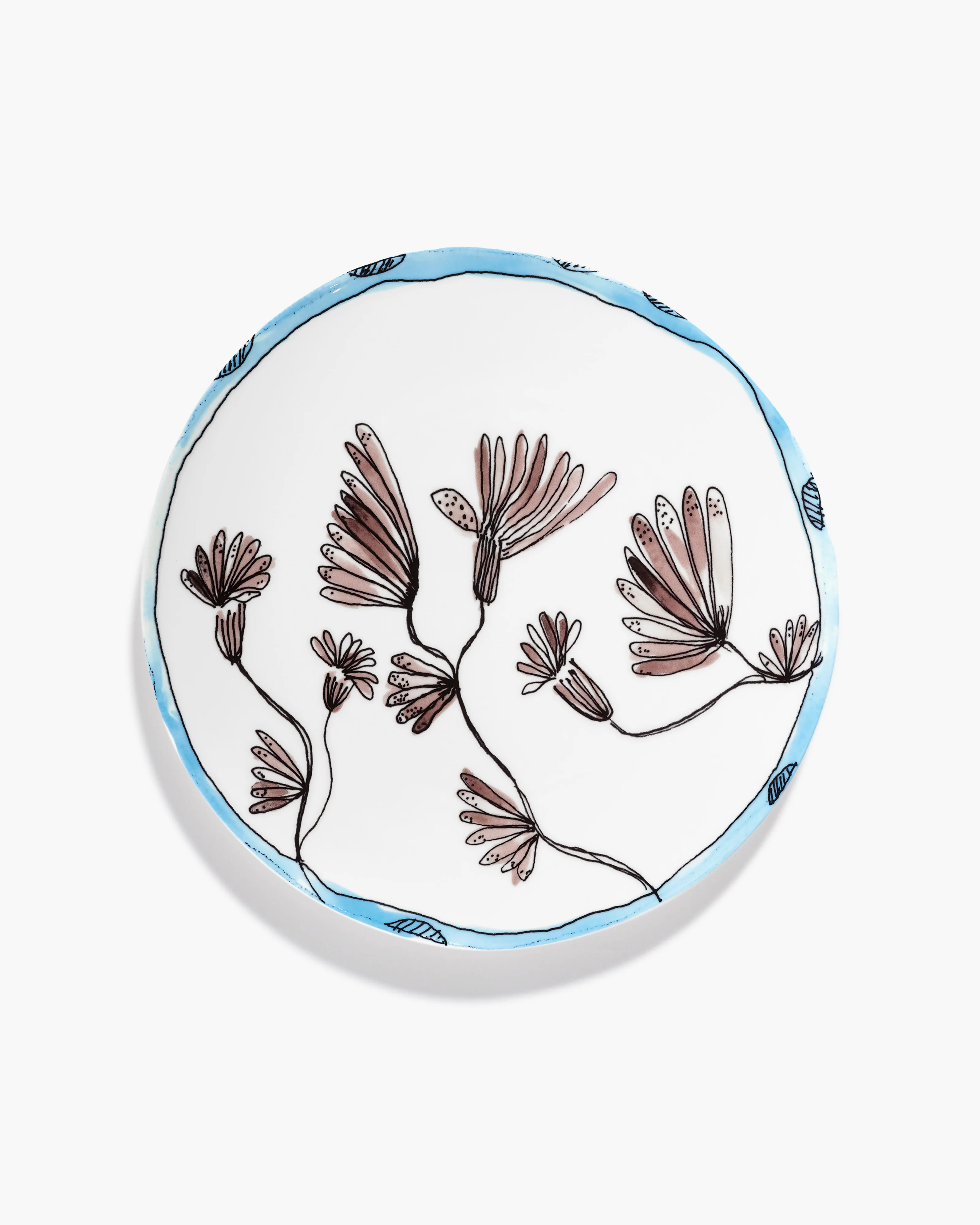 Serving plate L Camelia aubergine Midnight Flowers - Image 2